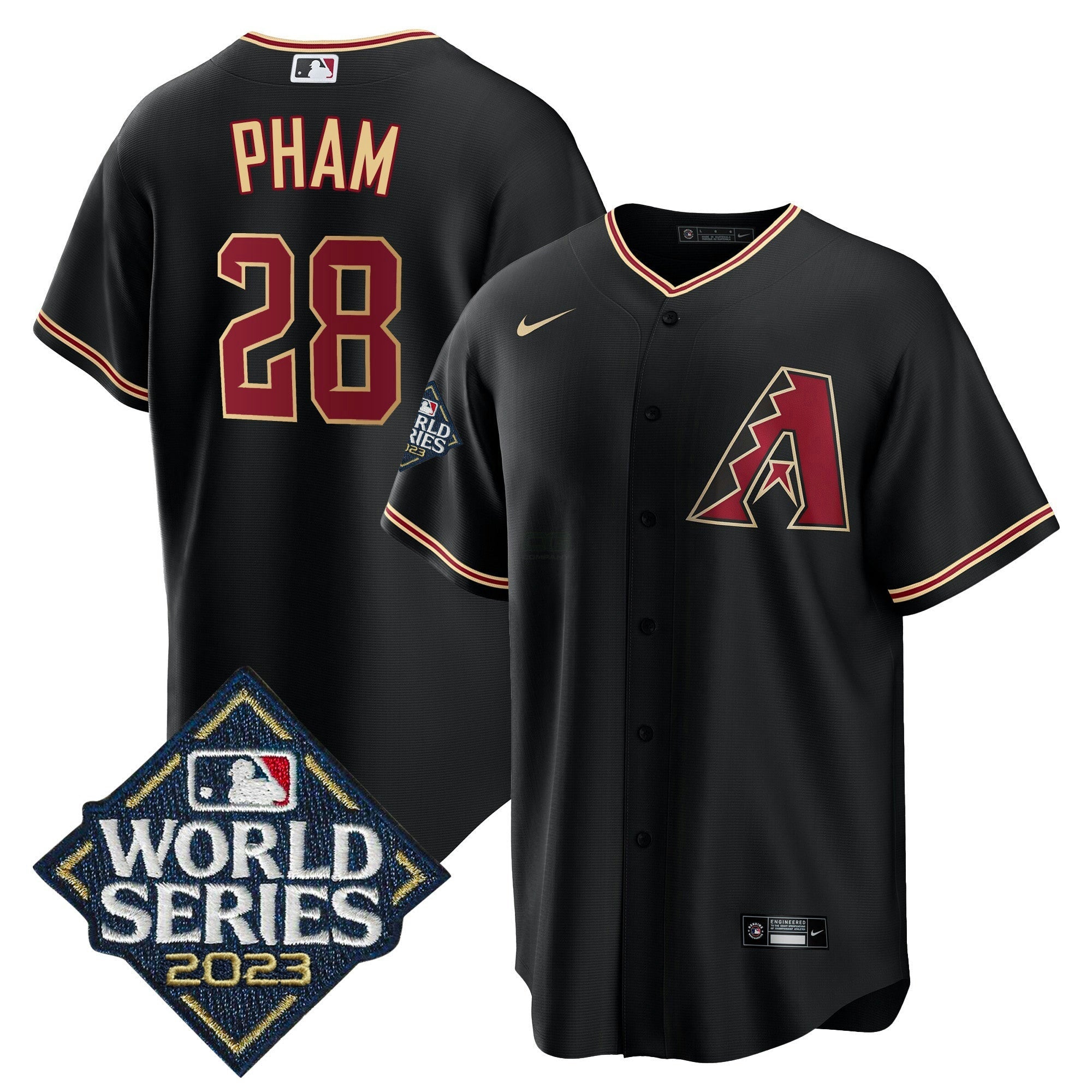 Camisa MLB Men’s Black 2023 World Series Jersey