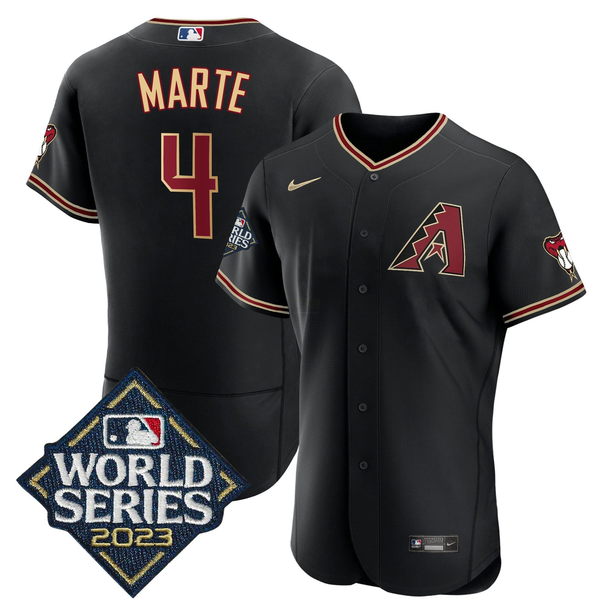 Camisa MLB Men’s Black 2023 World Series Jersey