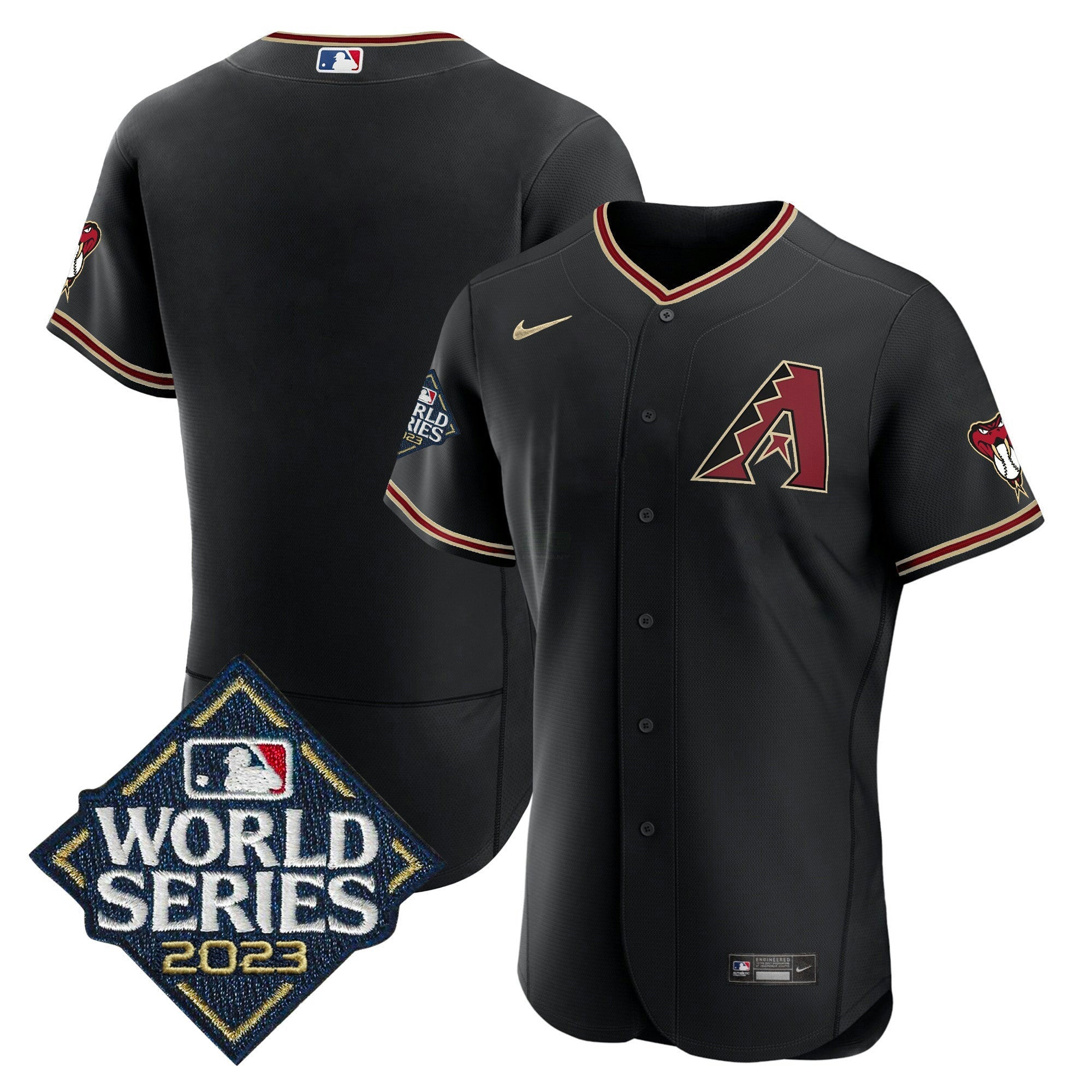 Camisa MLB Men’s Black 2023 World Series Jersey