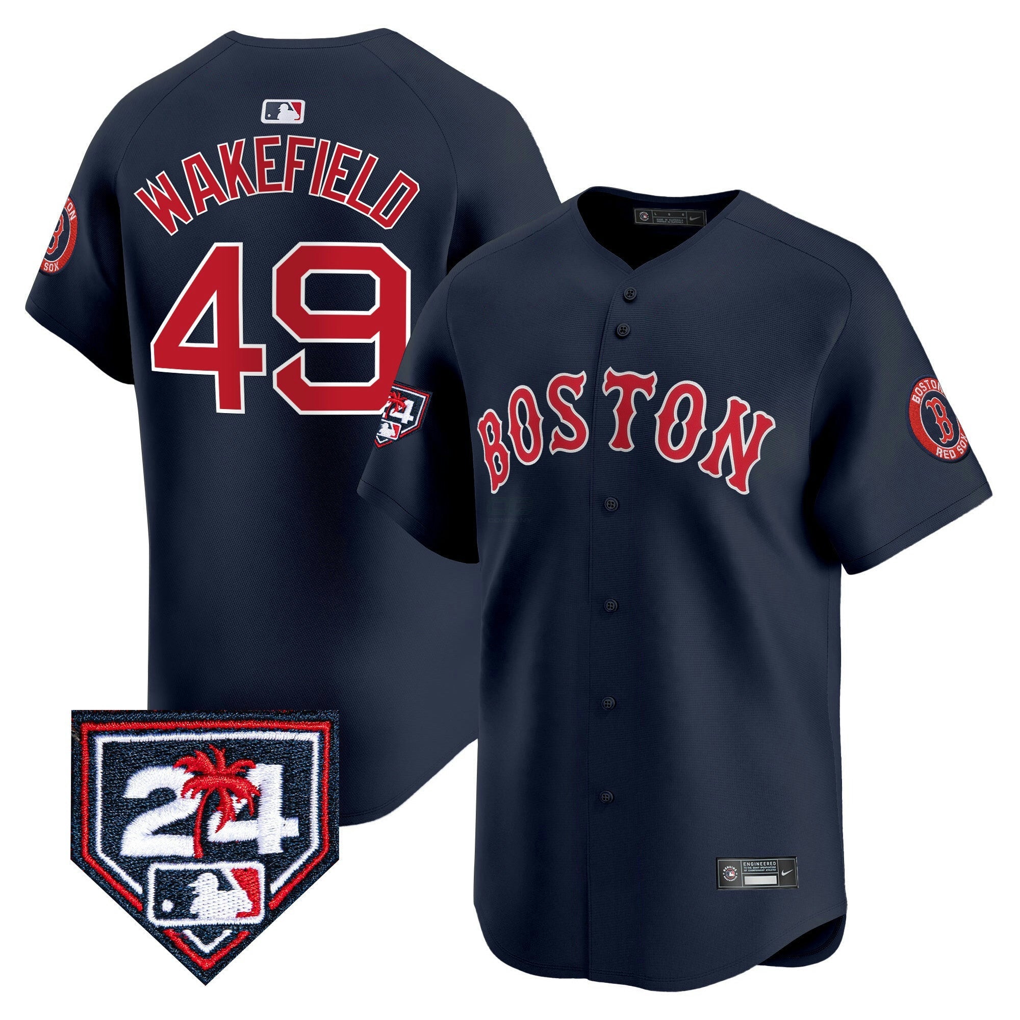Camisa MLB Men’s Boston 2024 Spring Training Patch Vapor Premier Limited Jersey