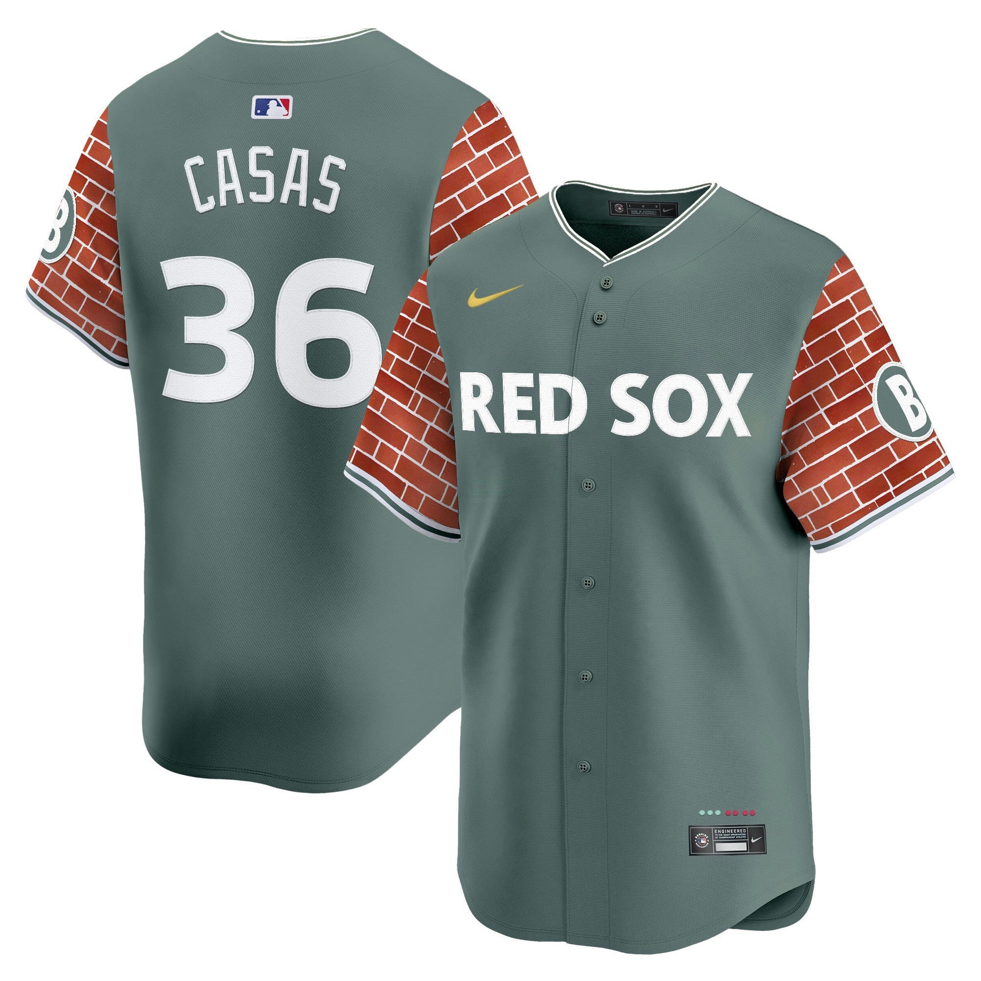 Camisa MLB Men’s Boston 2025 Fenway Red Brick Style Vapor Premier Limited Jersey – Stitched