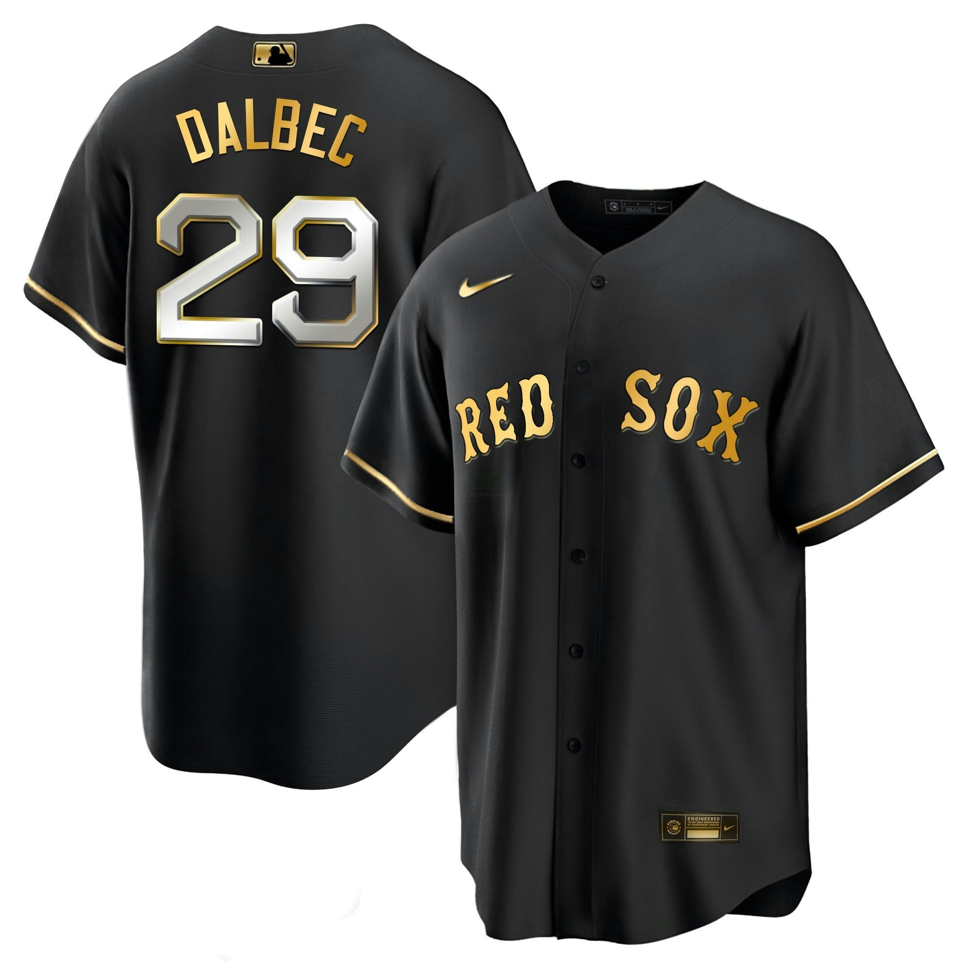 Camisa MLB Men’s Boston Black Limited & Dourada Jersey