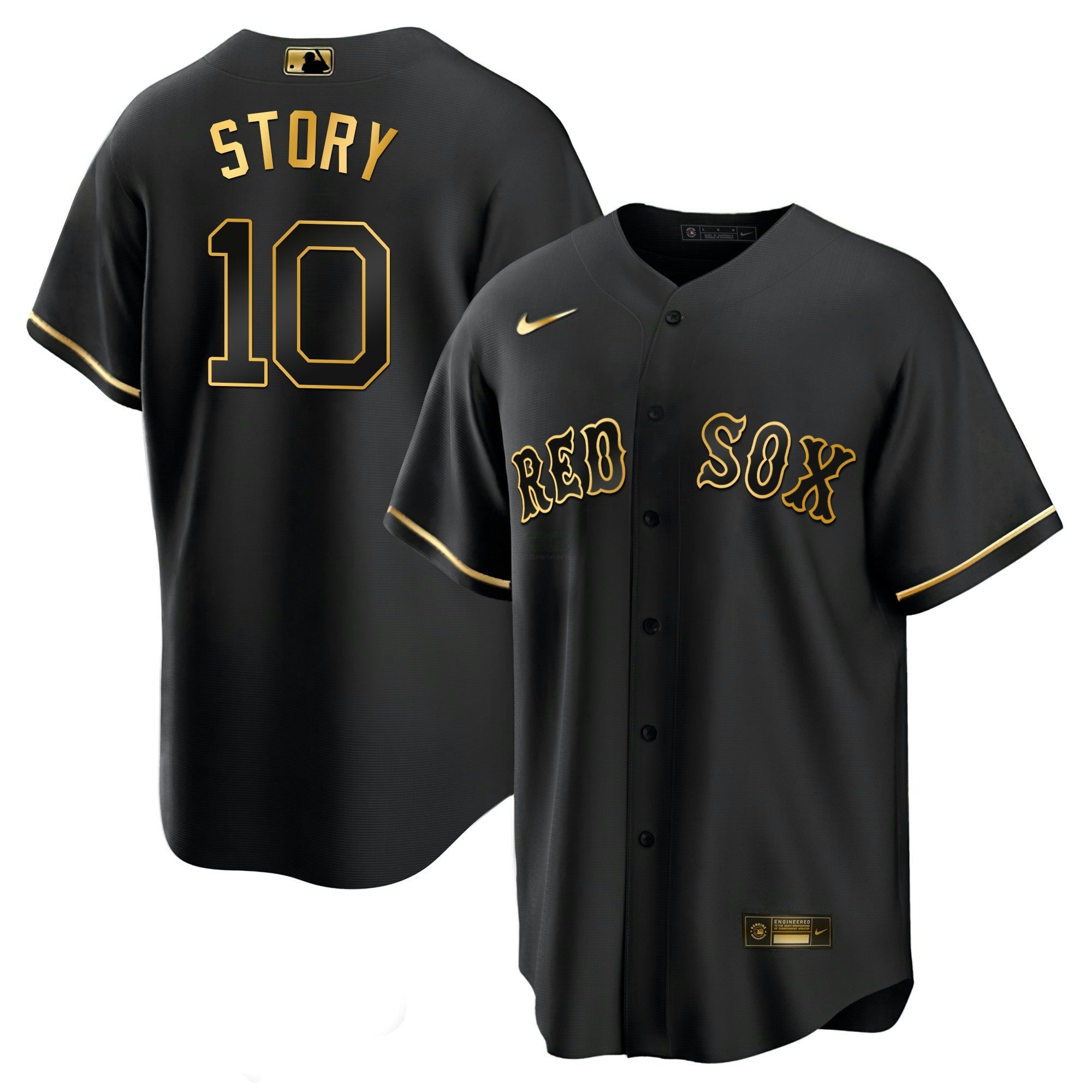 Camisa MLB Men’s Boston Black Limited & Dourada Jersey