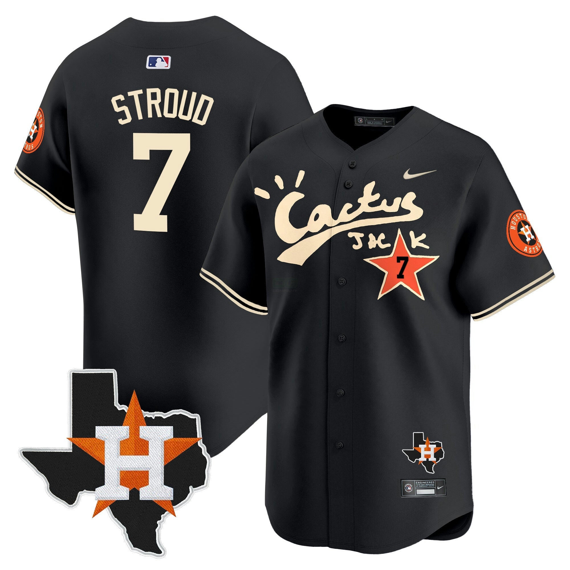 Camisa MLB Men’s Cactus Jack Patch Vapor Premier Limited Jersey