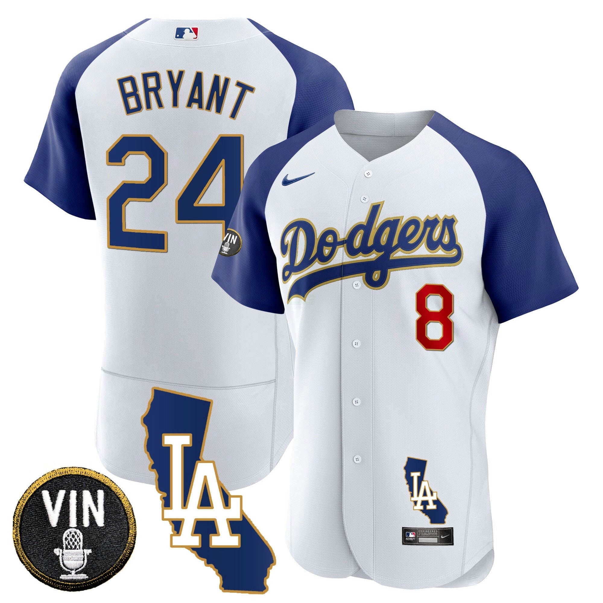 Camisa MLB Men’s California Patch Dourada Trim Flex Base Jersey