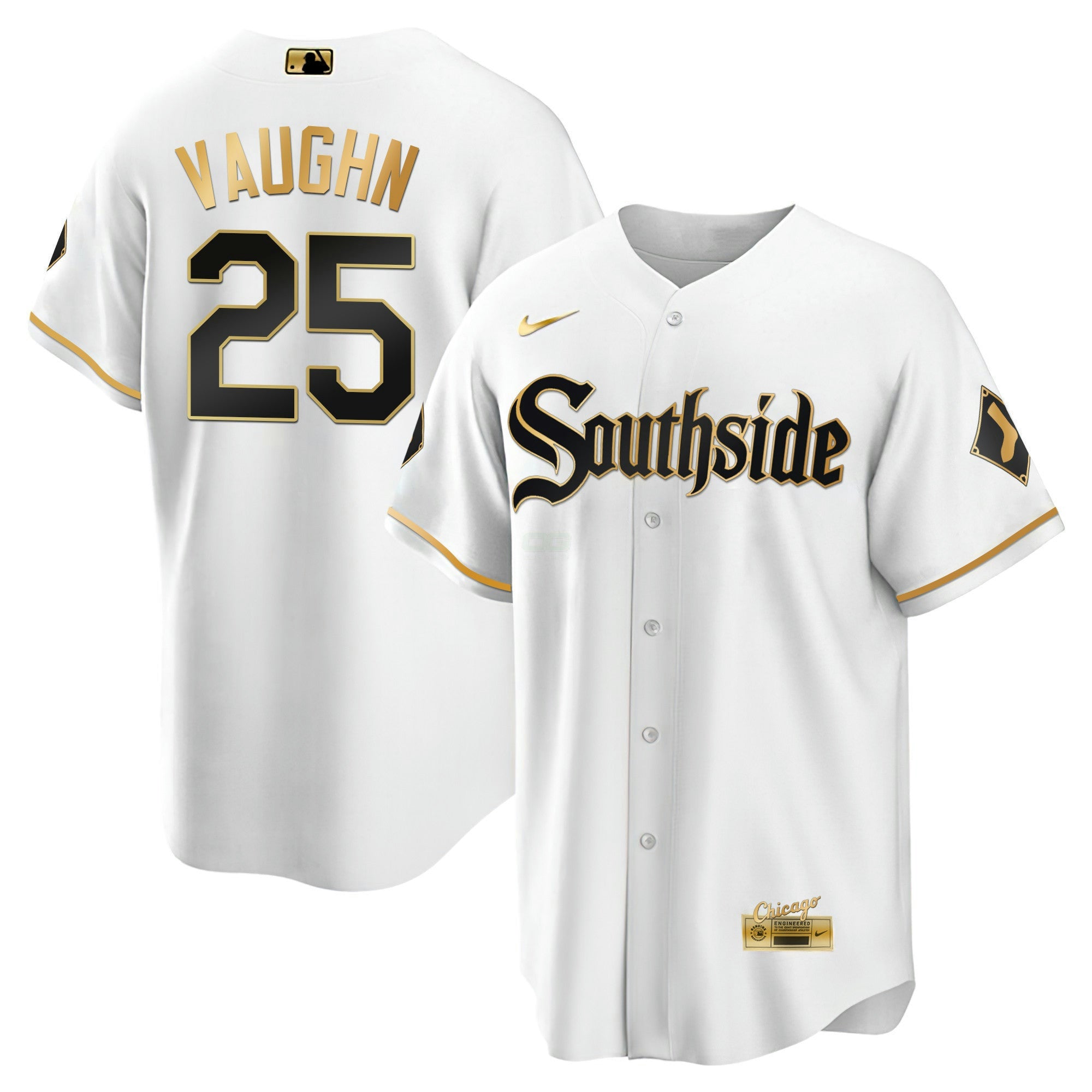 Camisa MLB Men’s Chicago Black Limited & Dourada Jersey