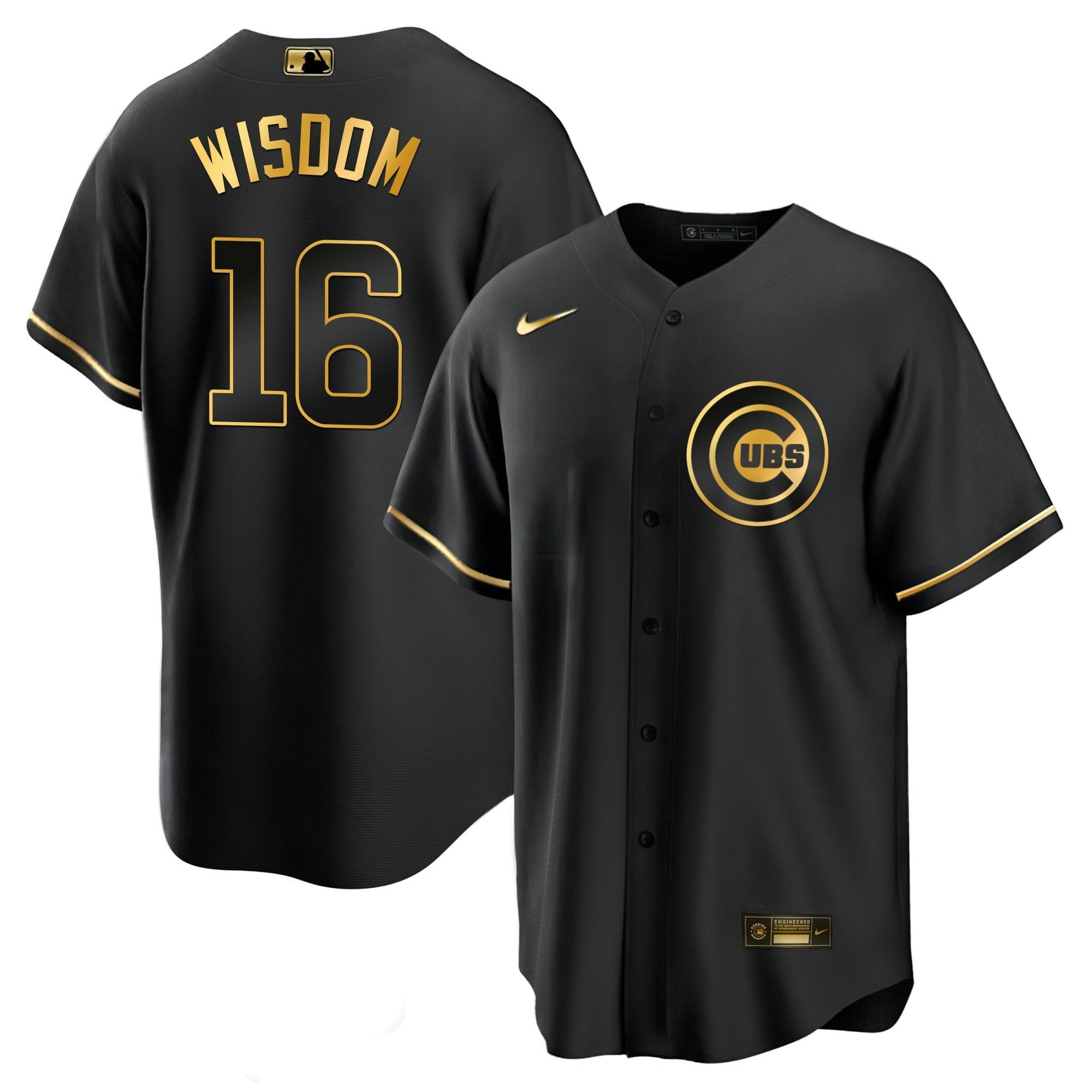 Camisa MLB Men’s Chicago Black Limited & Dourada Jersey