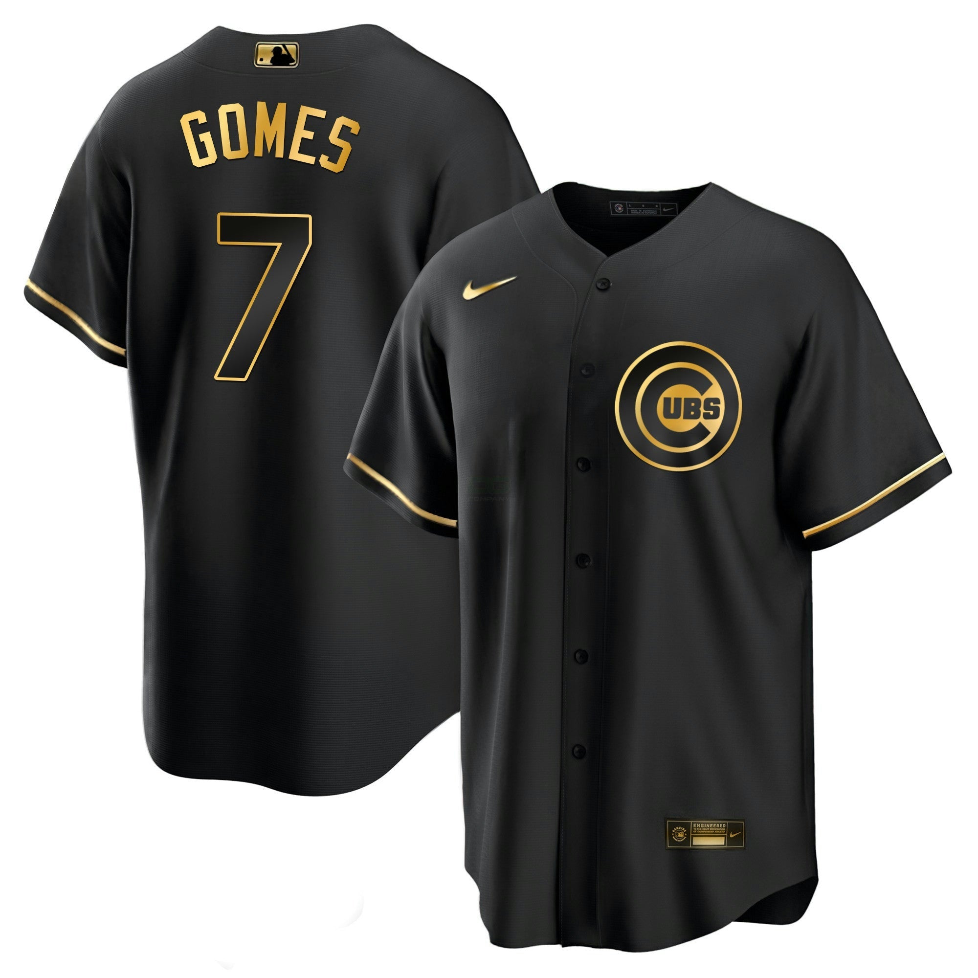 Camisa MLB Men’s Chicago Black Limited & Dourada Jersey