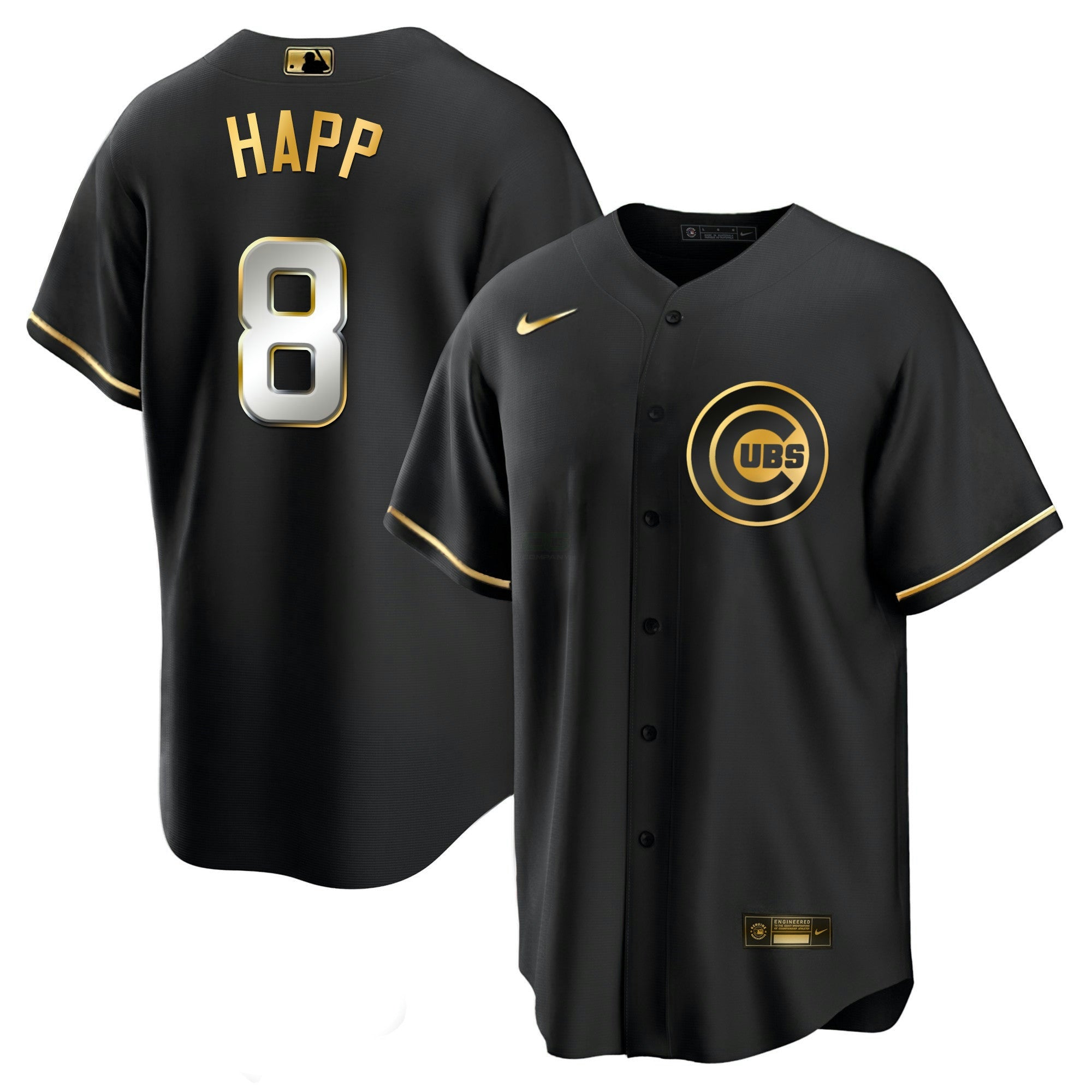Camisa MLB Men’s Chicago Black Limited & Dourada Jersey