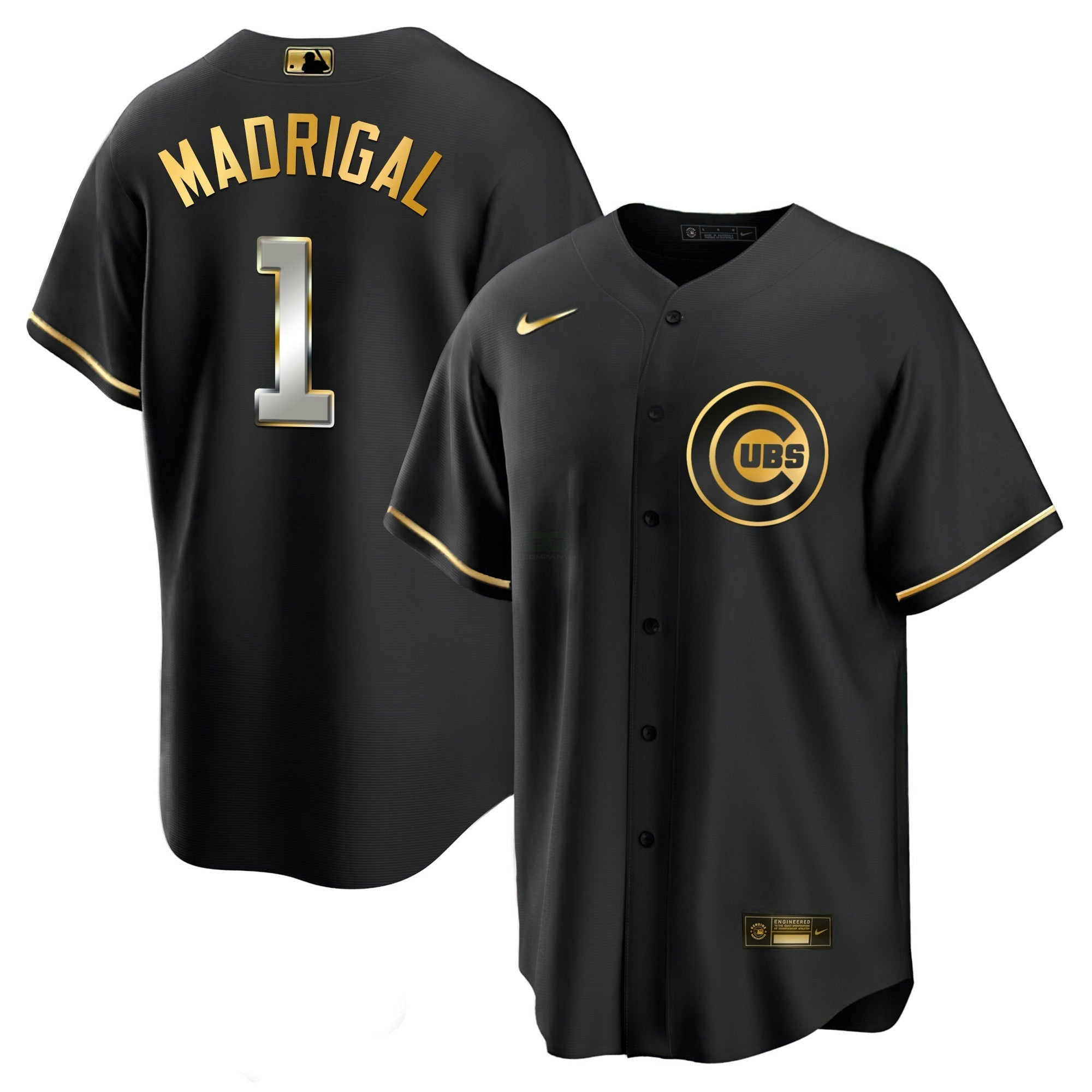 Camisa MLB Men’s Chicago Black Limited & Dourada Jersey