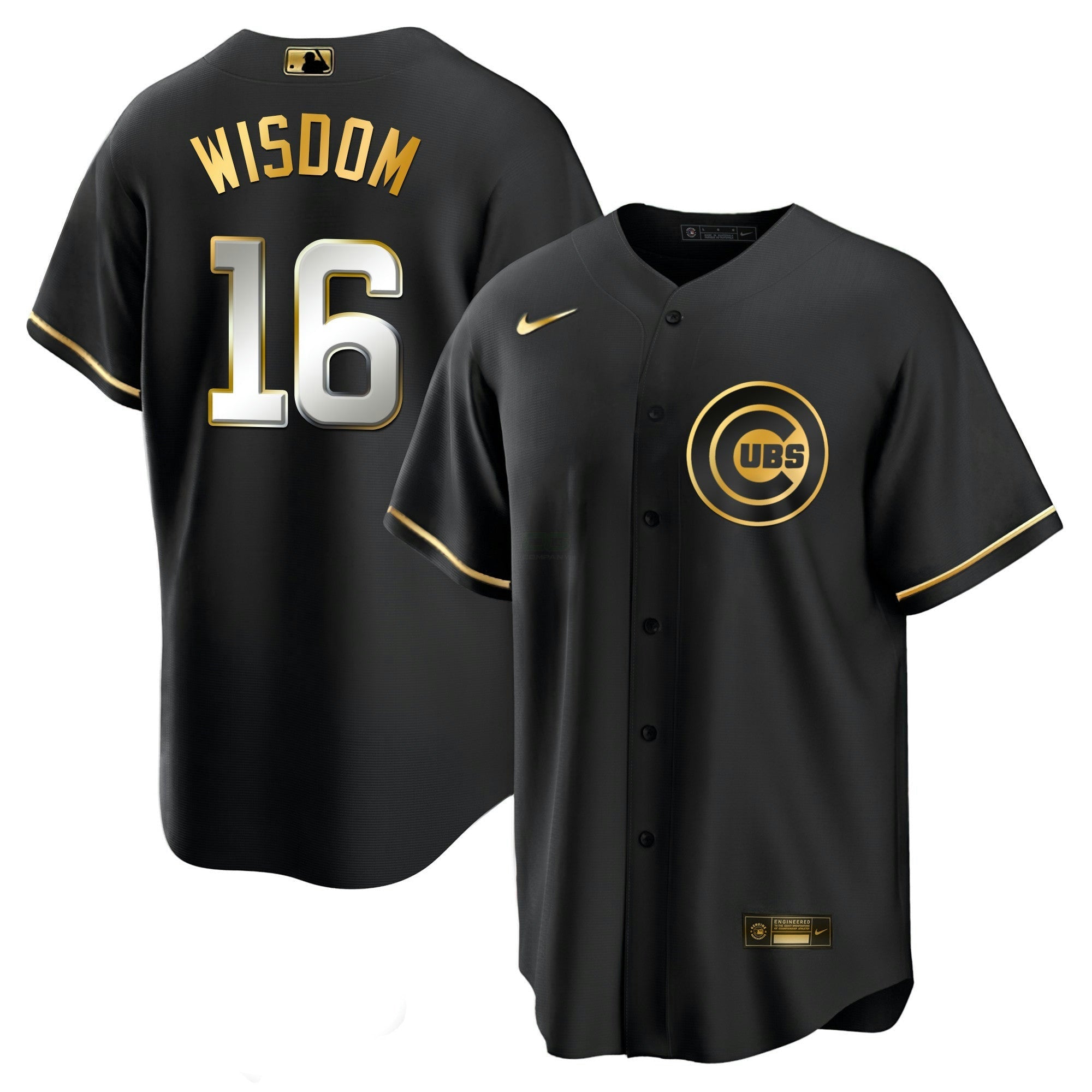 Camisa MLB Men’s Chicago Black Limited & Dourada Jersey