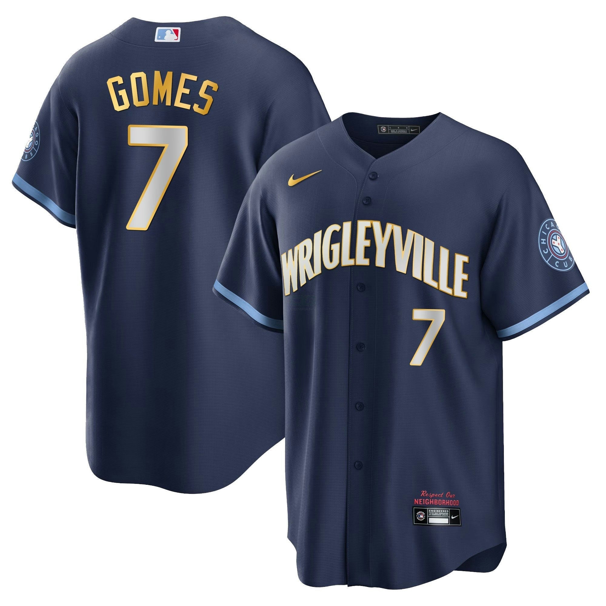 Camisa MLB Men’s Chicago City Connect Dourada Jersey