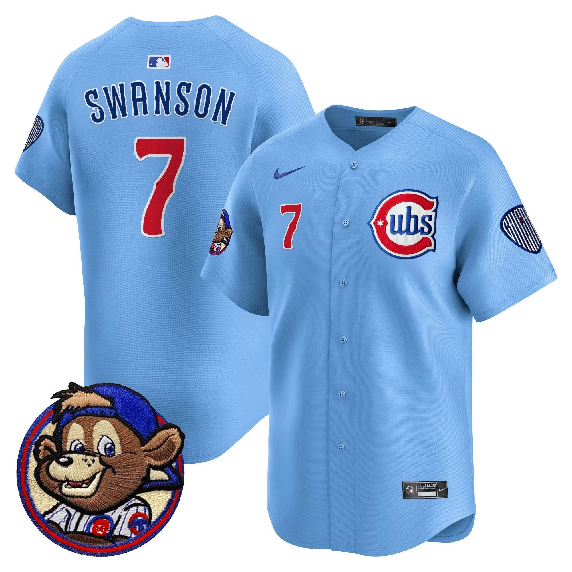 Camisa MLB Men’s Chicago Clark Patch Vapor Premier Limited Jersey