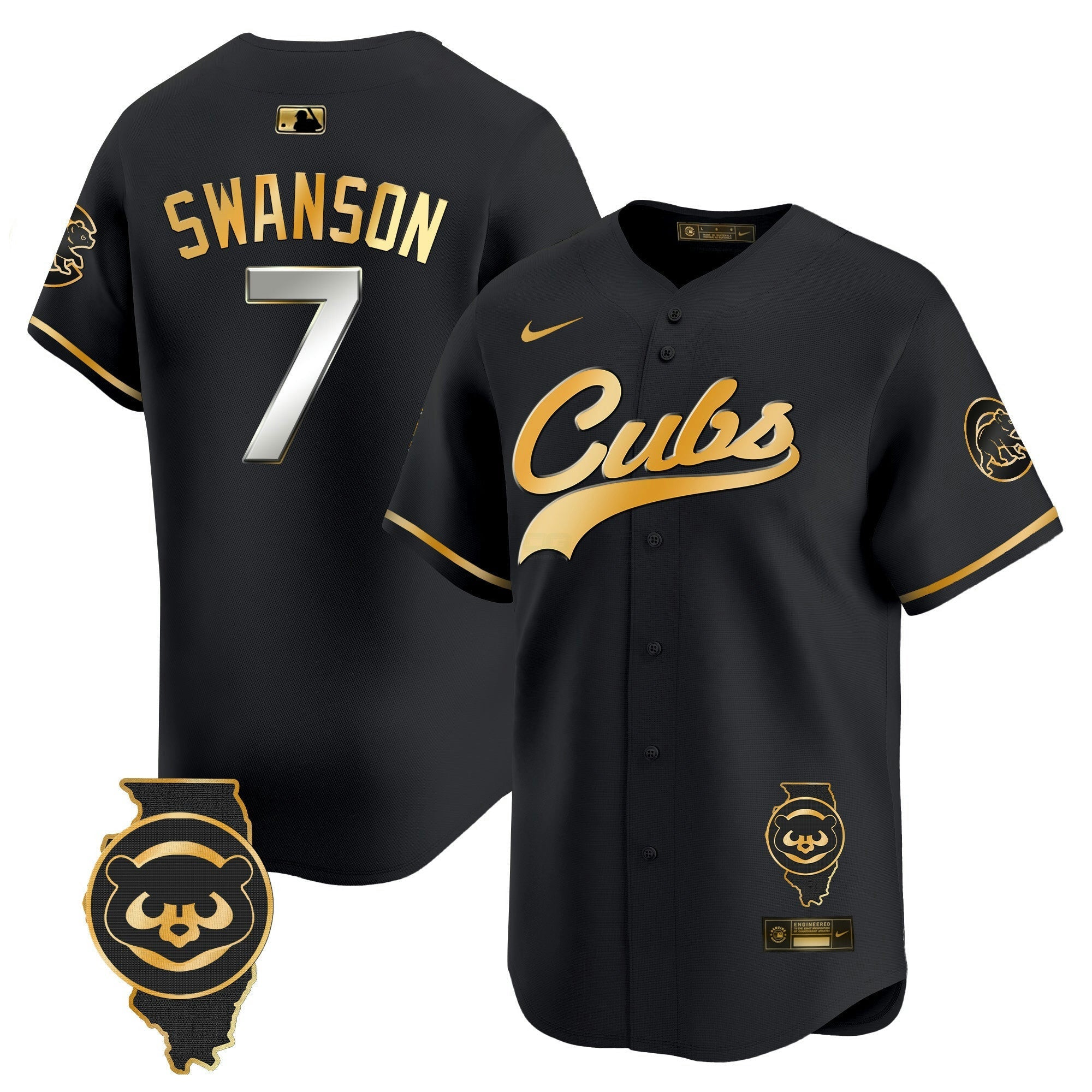 Camisa MLB Men’s Chicago Illinois Patch Vapor Premier Limited Jersey