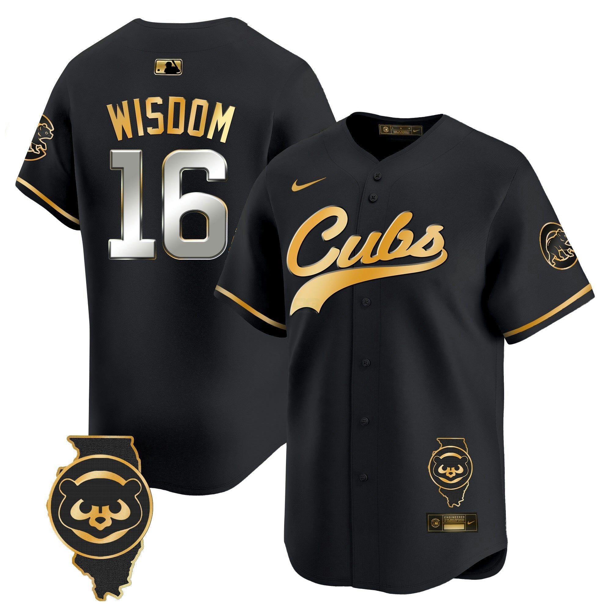 Camisa MLB Men’s Chicago Illinois Patch Vapor Premier Limited Jersey