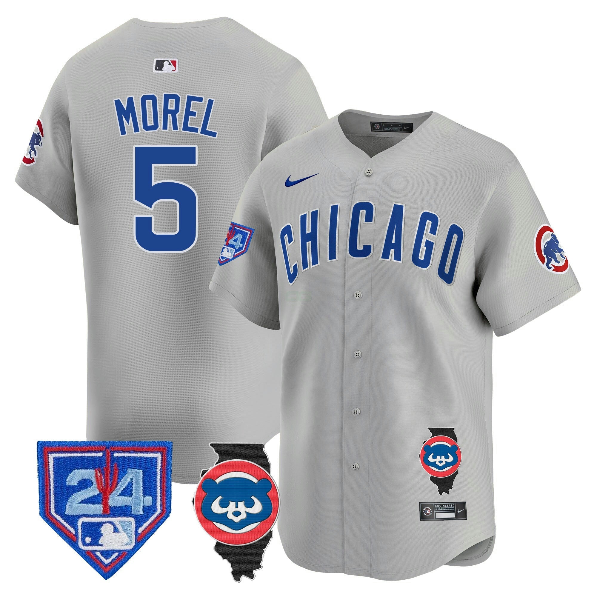 Camisa MLB Men’s Chicago Spring Training & Illinois Patch Vapor Premier Limited Jersey