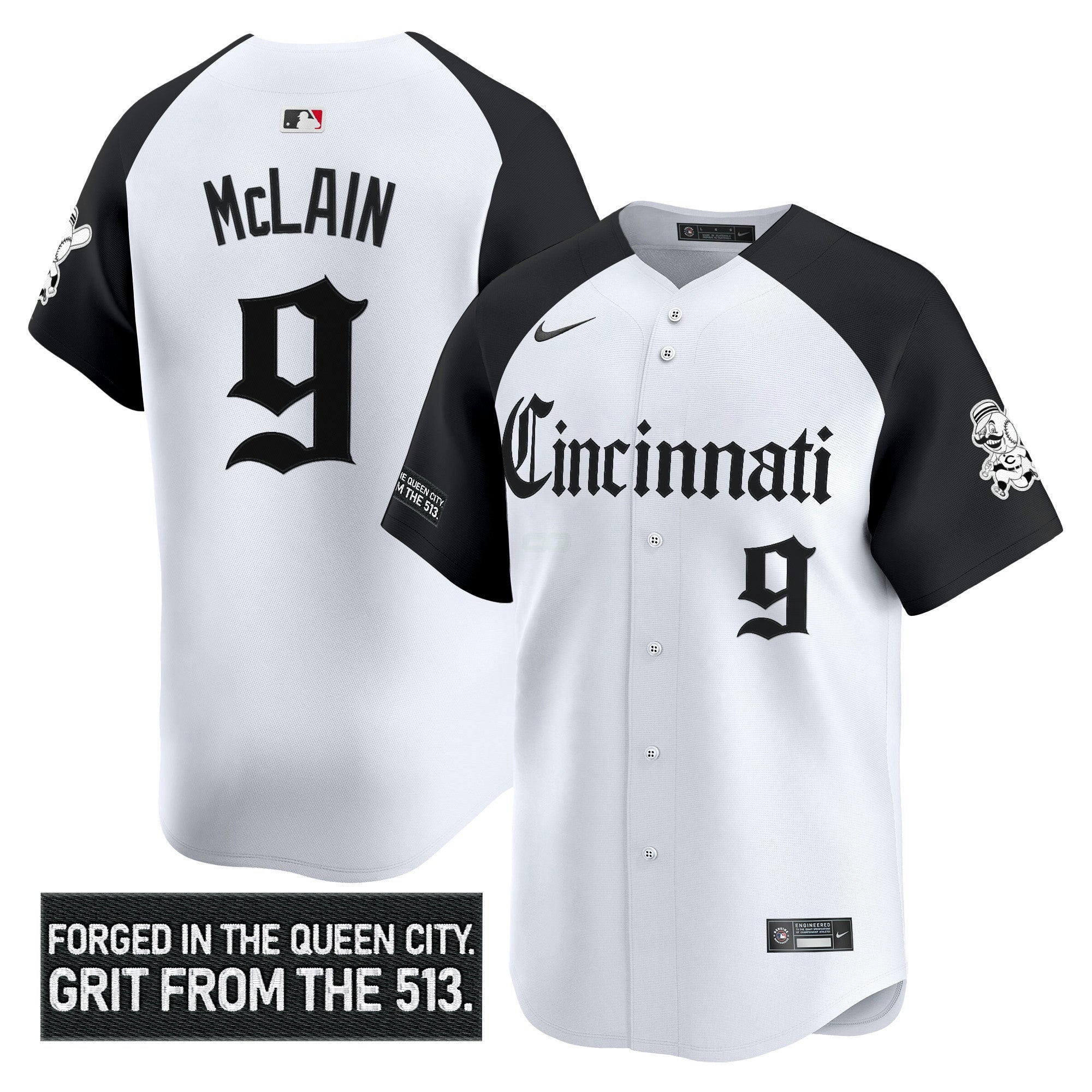 Camisa MLB Men’s Cincinnati ‘Gothic Queen City Edition’ Vapor Premier Limited Jersey