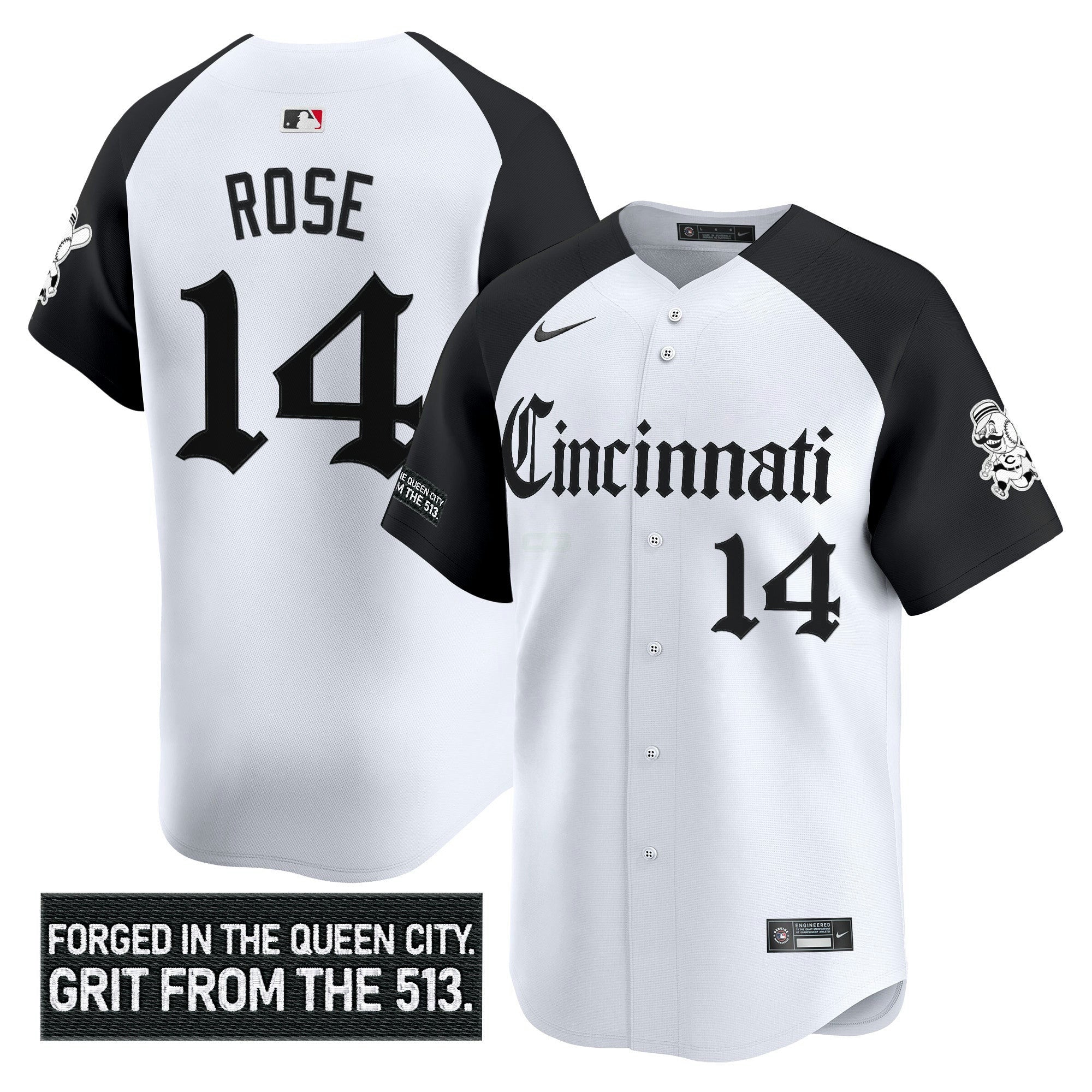 Camisa MLB Men’s Cincinnati ‘Gothic Queen City Edition’ Vapor Premier Limited Jersey