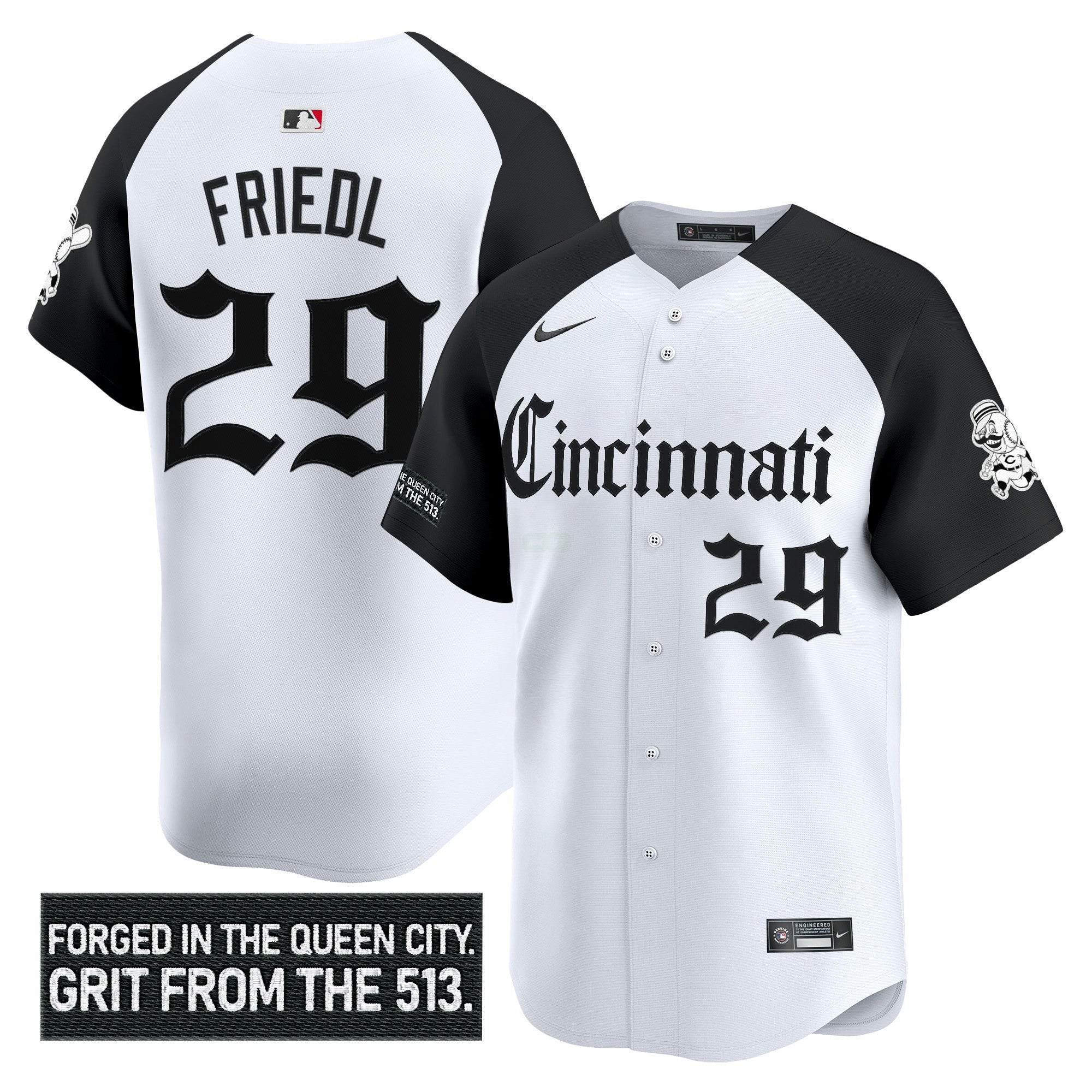 Camisa MLB Men’s Cincinnati ‘Gothic Queen City Edition’ Vapor Premier Limited Jersey