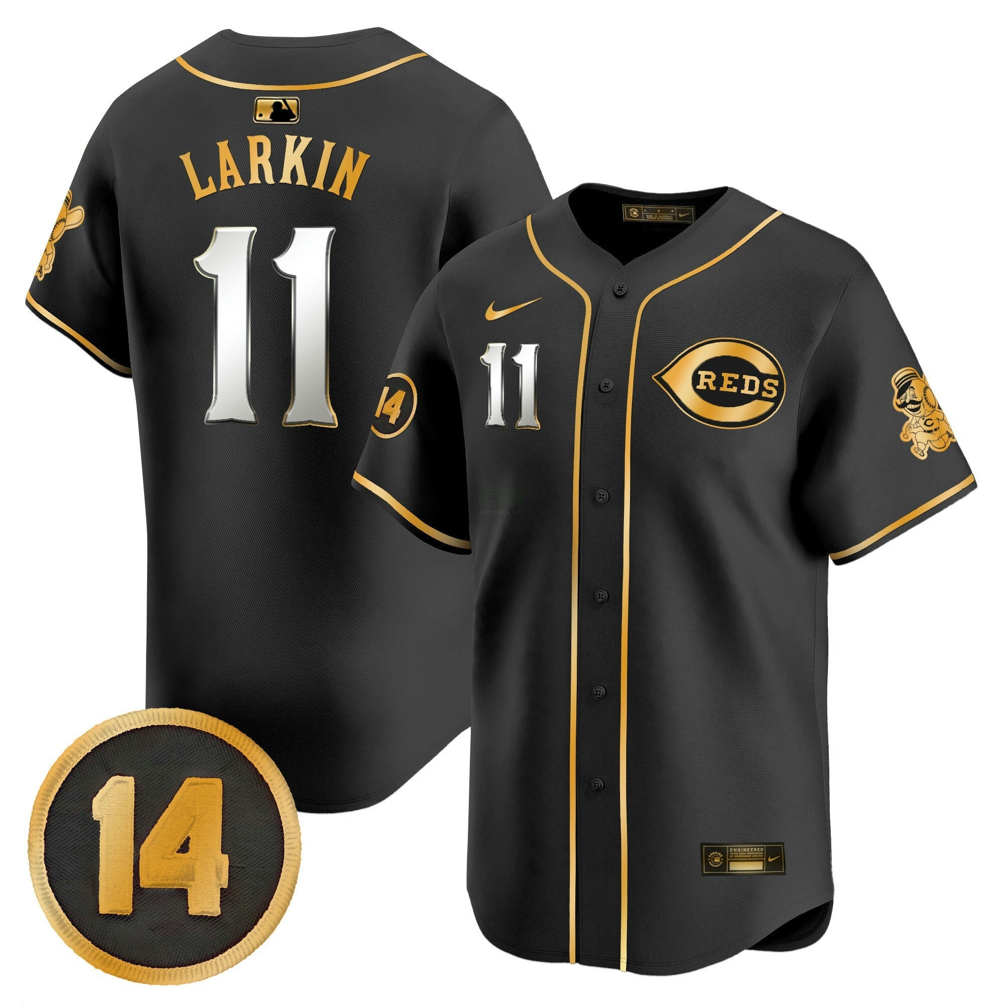 Camisa MLB Men’s Cincinnati Pete Rose Patch Vapor Premier Limited Jersey