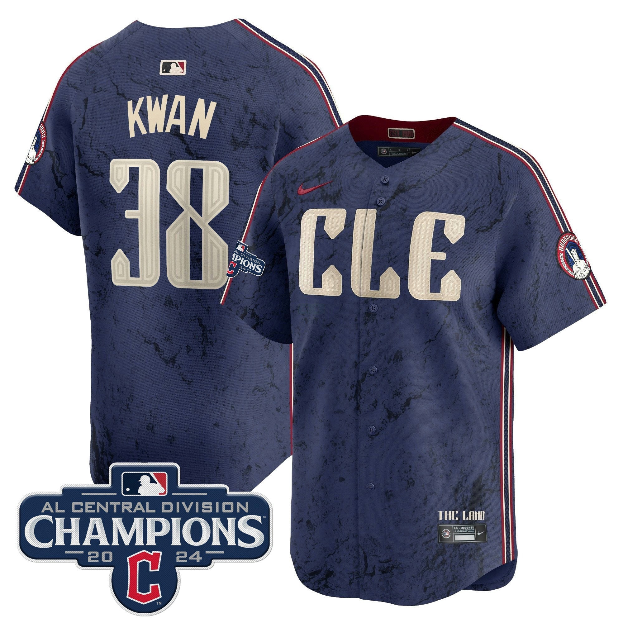Camisa MLB Men’s Cleveland 2024 AL Central Division Champions Vapor Premier Limited Jersey