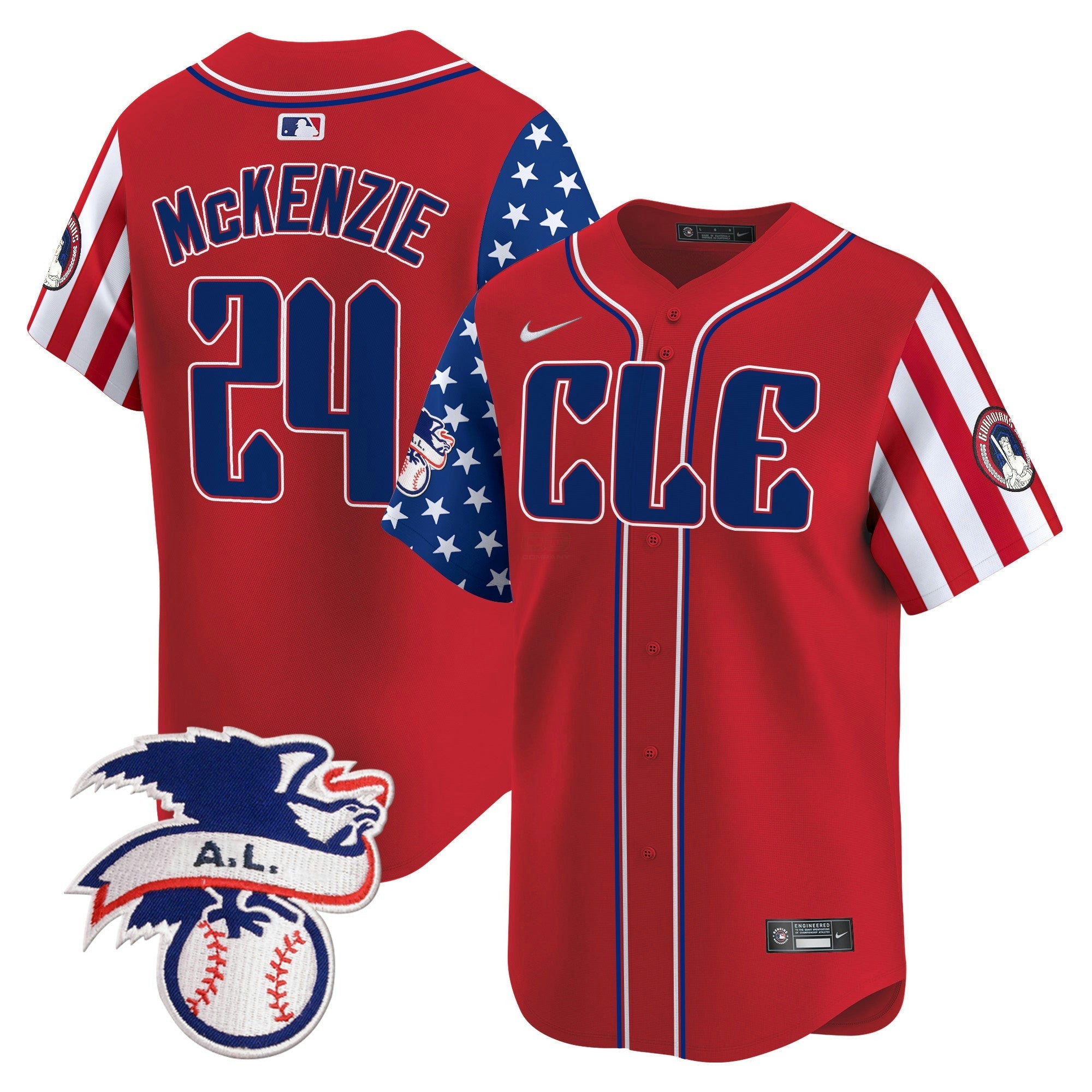 Camisa MLB Men’s Cleveland 2024 Fourth of July Vapor Premier Limited Jersey