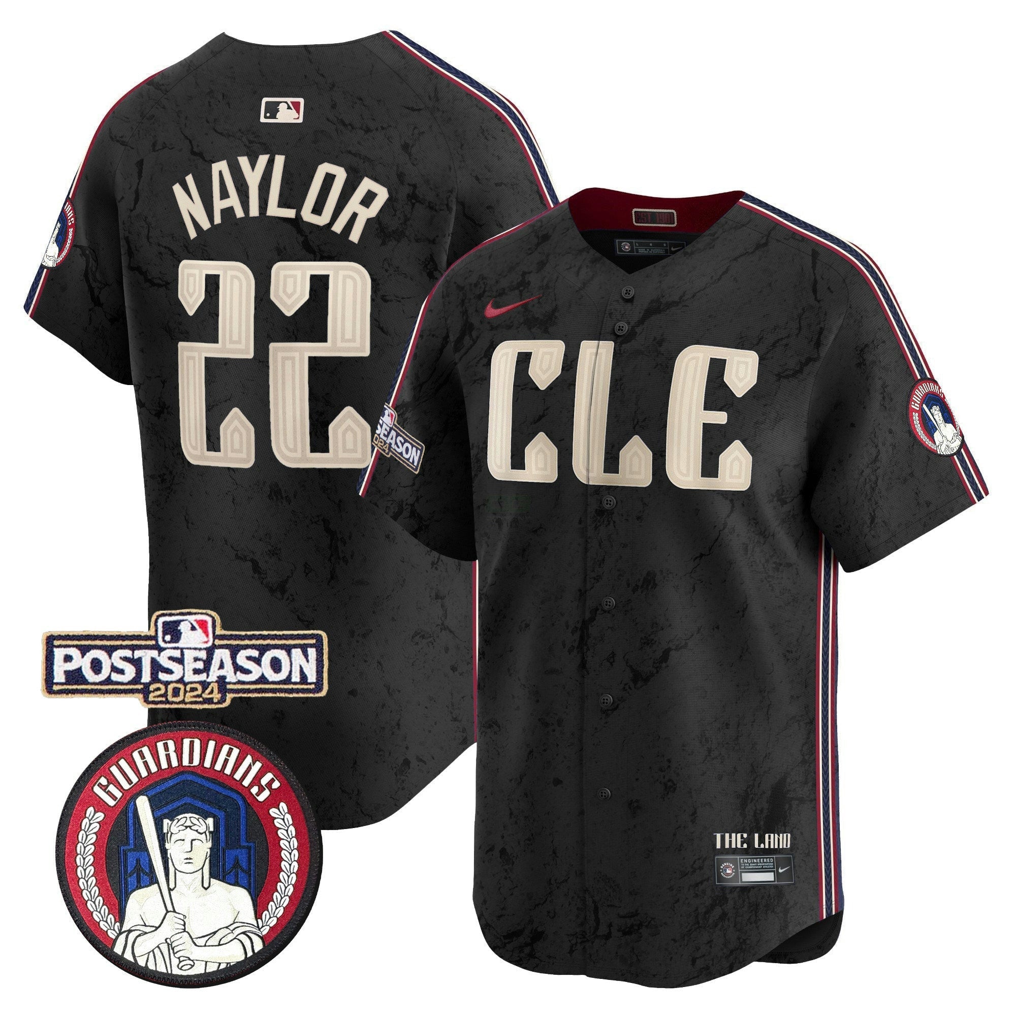 Camisa MLB Men’s Cleveland 2024 Postseason Patch City Connect Vapor Premier Limited Jersey