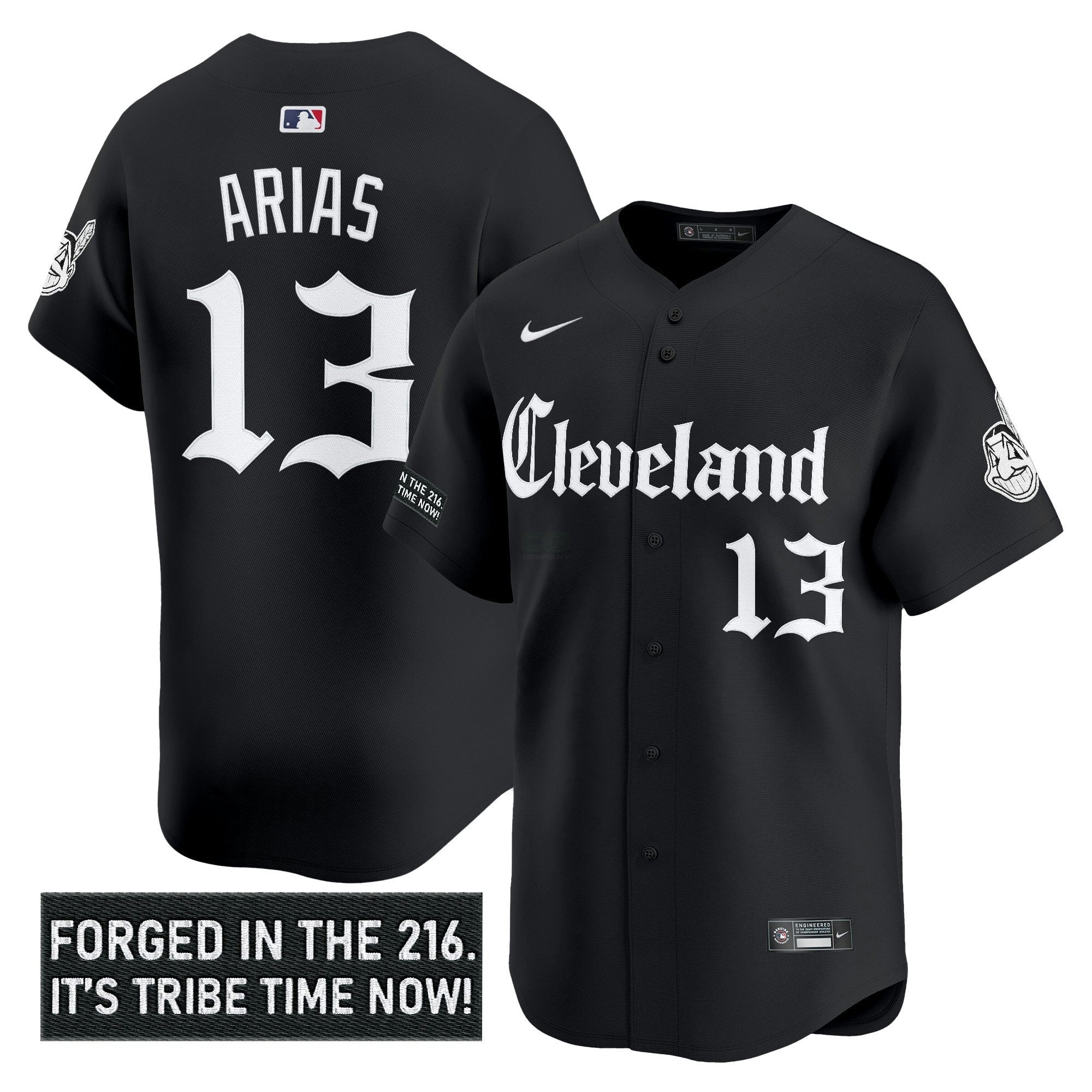 Camisa MLB Men’s Cleveland Indians ‘Gothic Iron Edition’ Vapor Premier Limited Jersey