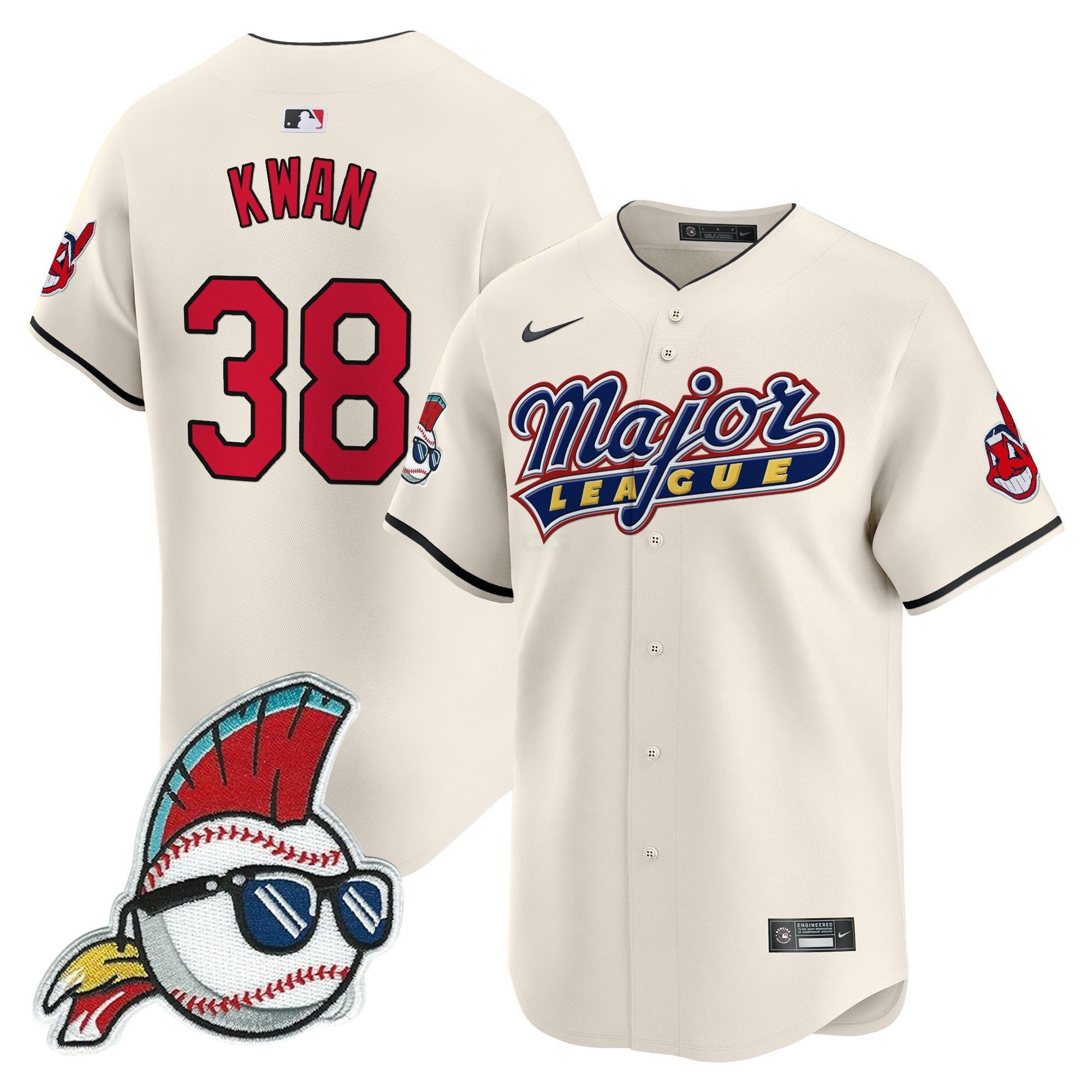 Camisa MLB Men’s Cleveland Indians Major League Vapor Premier Limited Jersey
