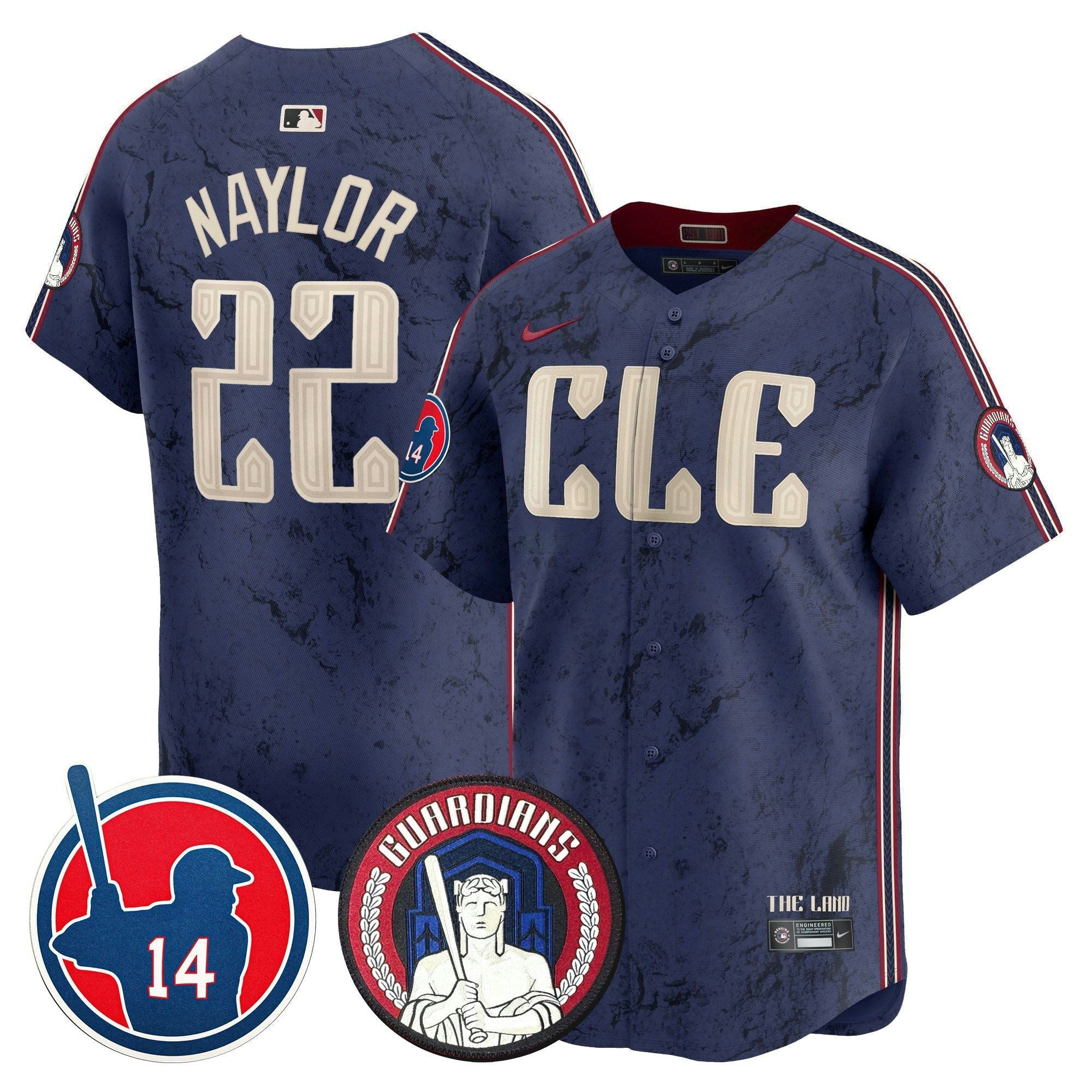Camisa MLB Men’s Cleveland Larry Doby Patch City Connect Vapor Premier Limited Jersey