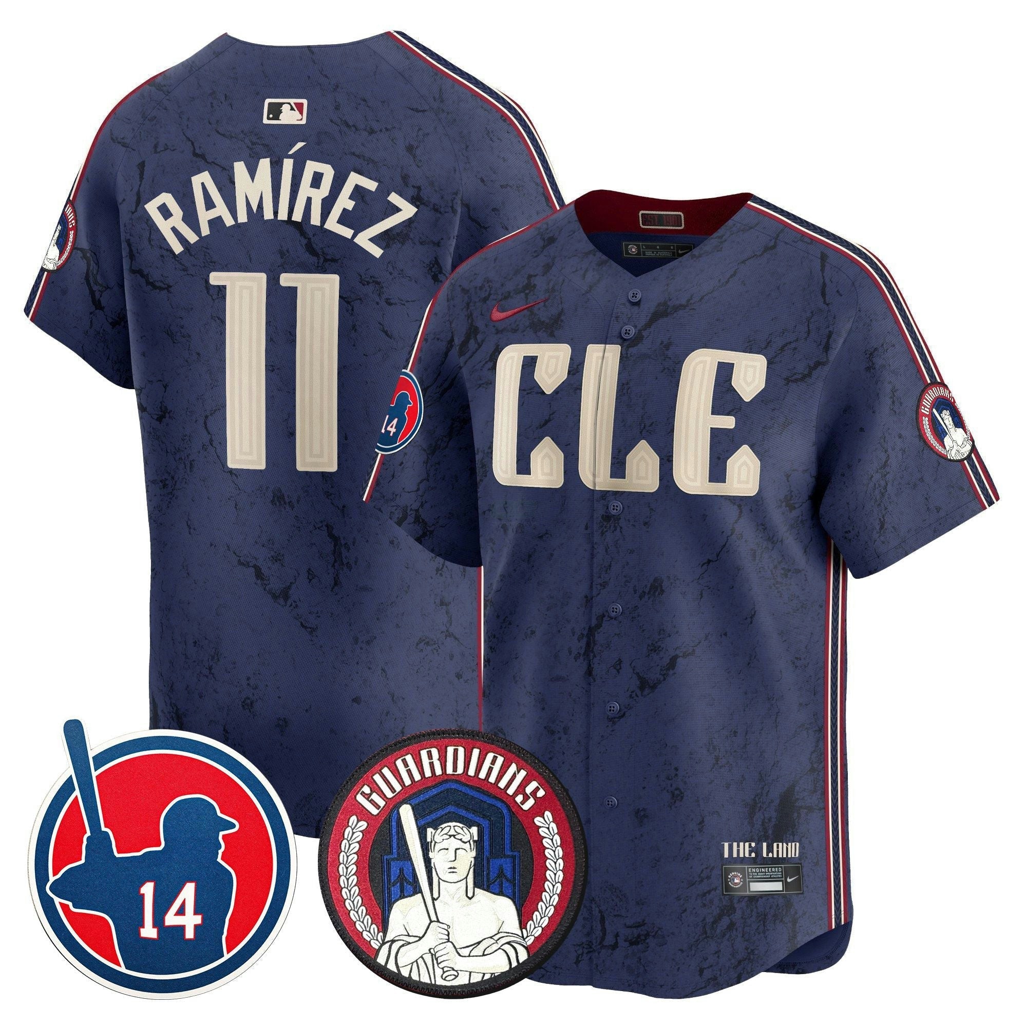 Camisa MLB Men’s Cleveland Larry Doby Patch City Connect Vapor Premier Limited Jersey