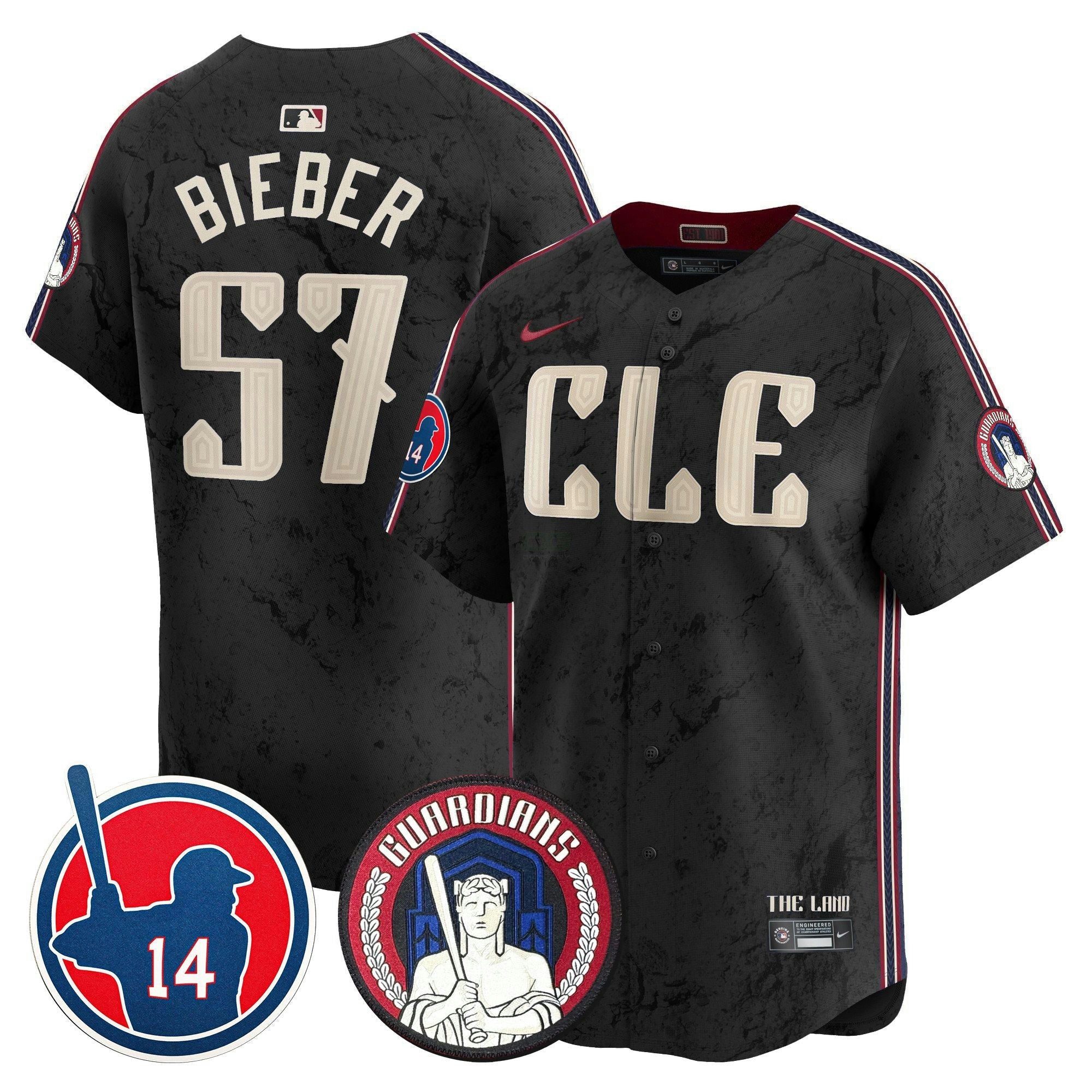 Camisa MLB Men’s Cleveland Larry Doby Patch City Connect Vapor Premier Limited Jersey