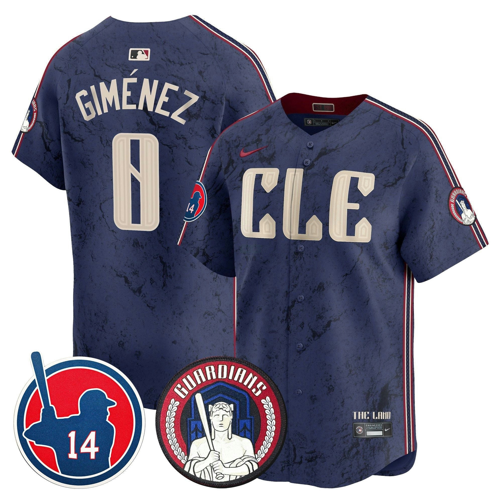 Camisa MLB Men’s Cleveland Larry Doby Patch City Connect Vapor Premier Limited Jersey