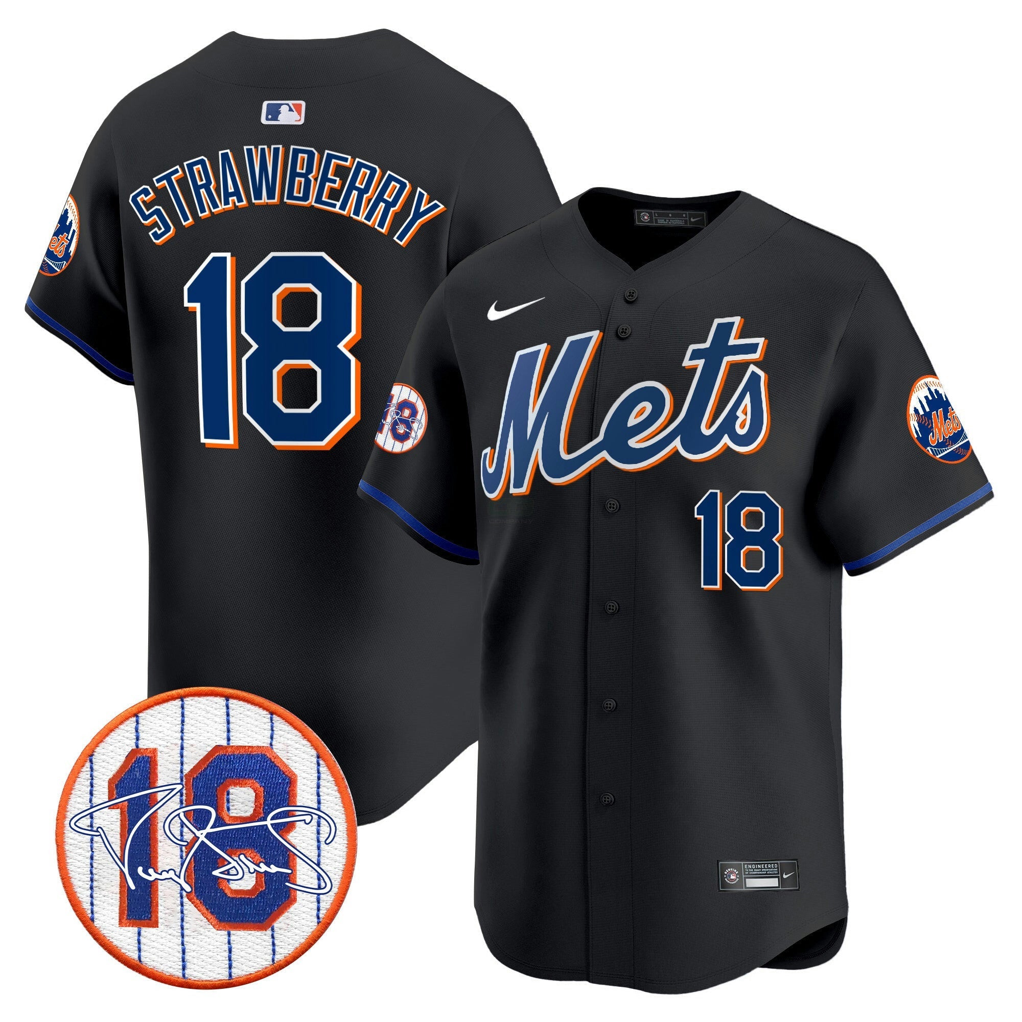 Camisa MLB Men’s Darryl Strawberry Patch Vapor Premier Limited Jersey