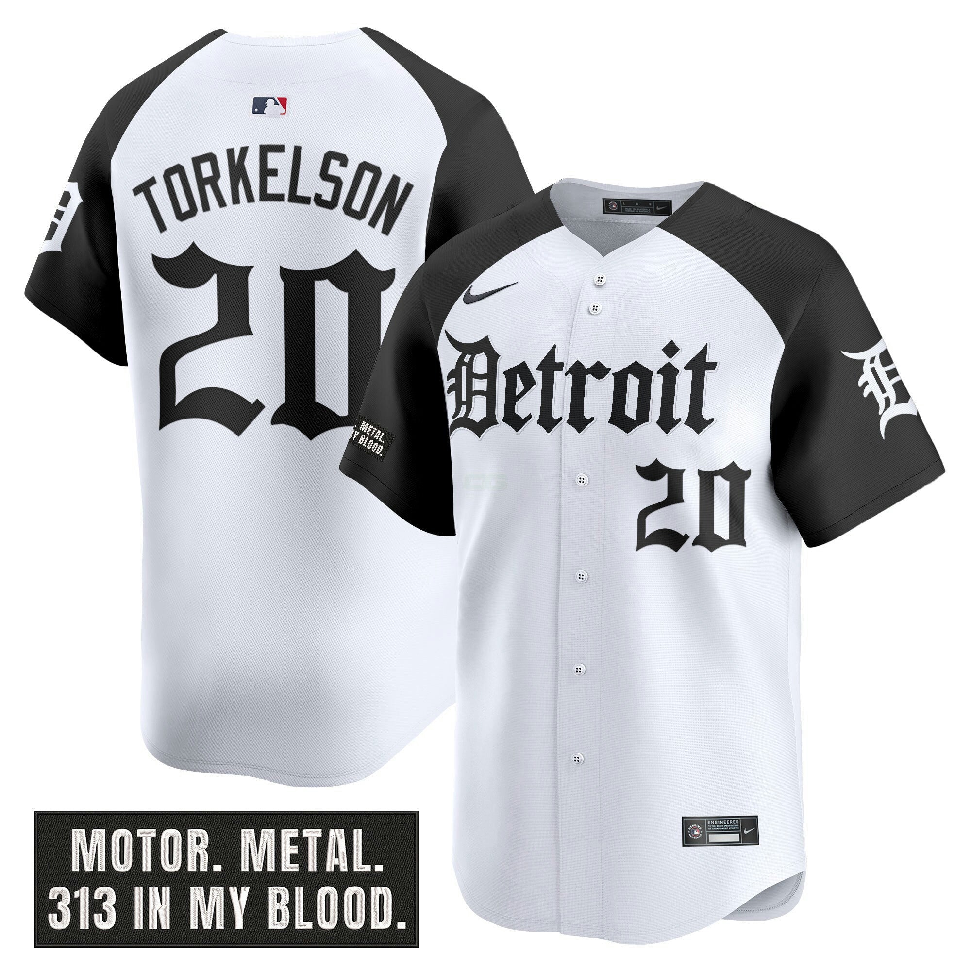 Camisa MLB Men’s Detroit ‘Motor Gothic Edition’ Vapor Premier Limited Jersey