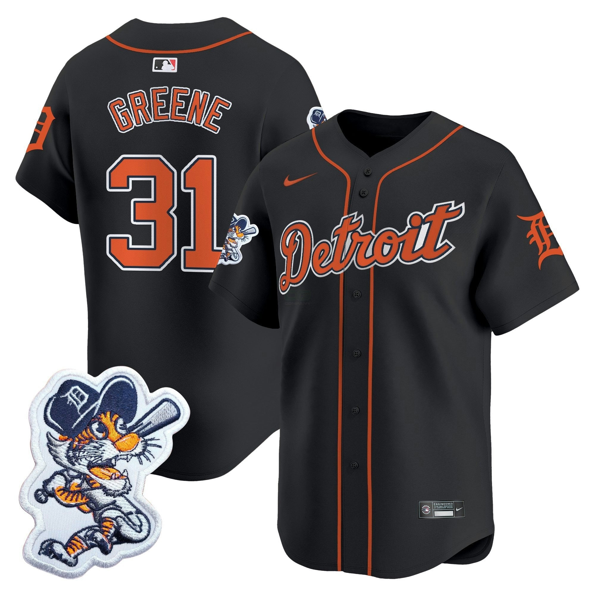 Camisa MLB Men’s Detroit Paws Patch Vapor Premier Limited Jersey