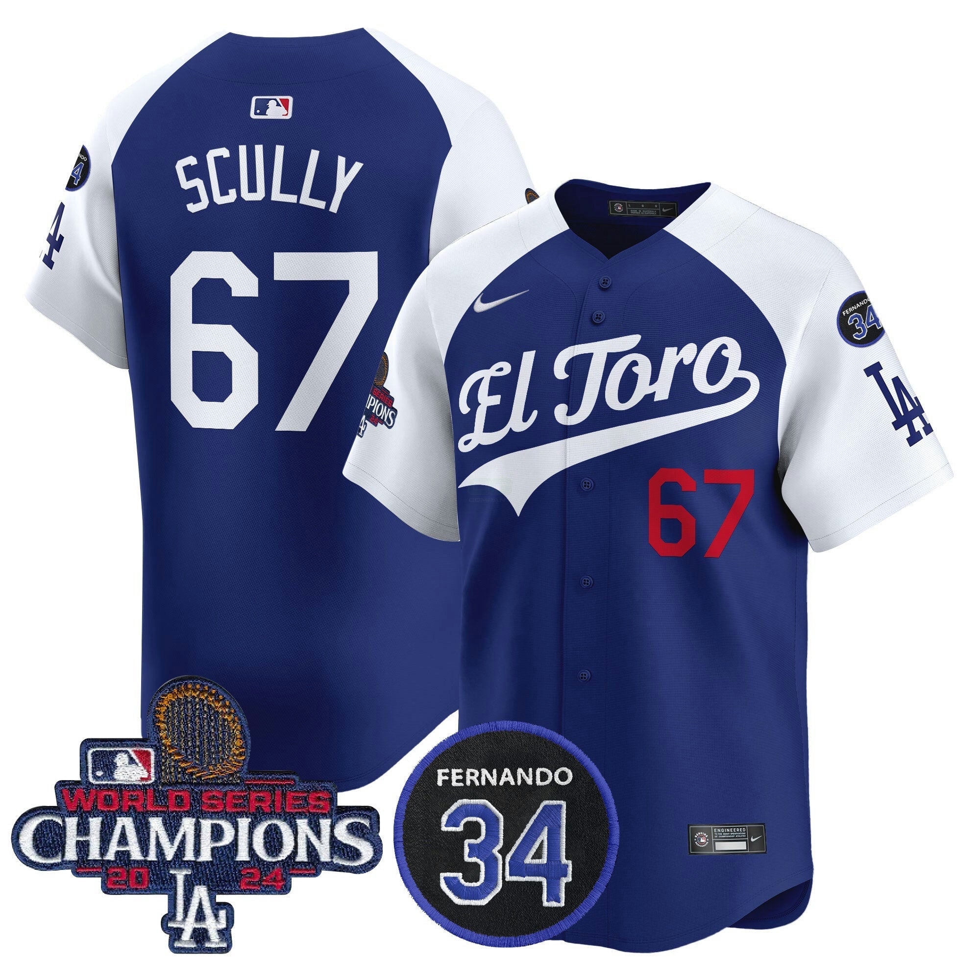 Camisa MLB Men’s El Toro 2024 World Series Champions Patch Vapor Premier Limited Jersey
