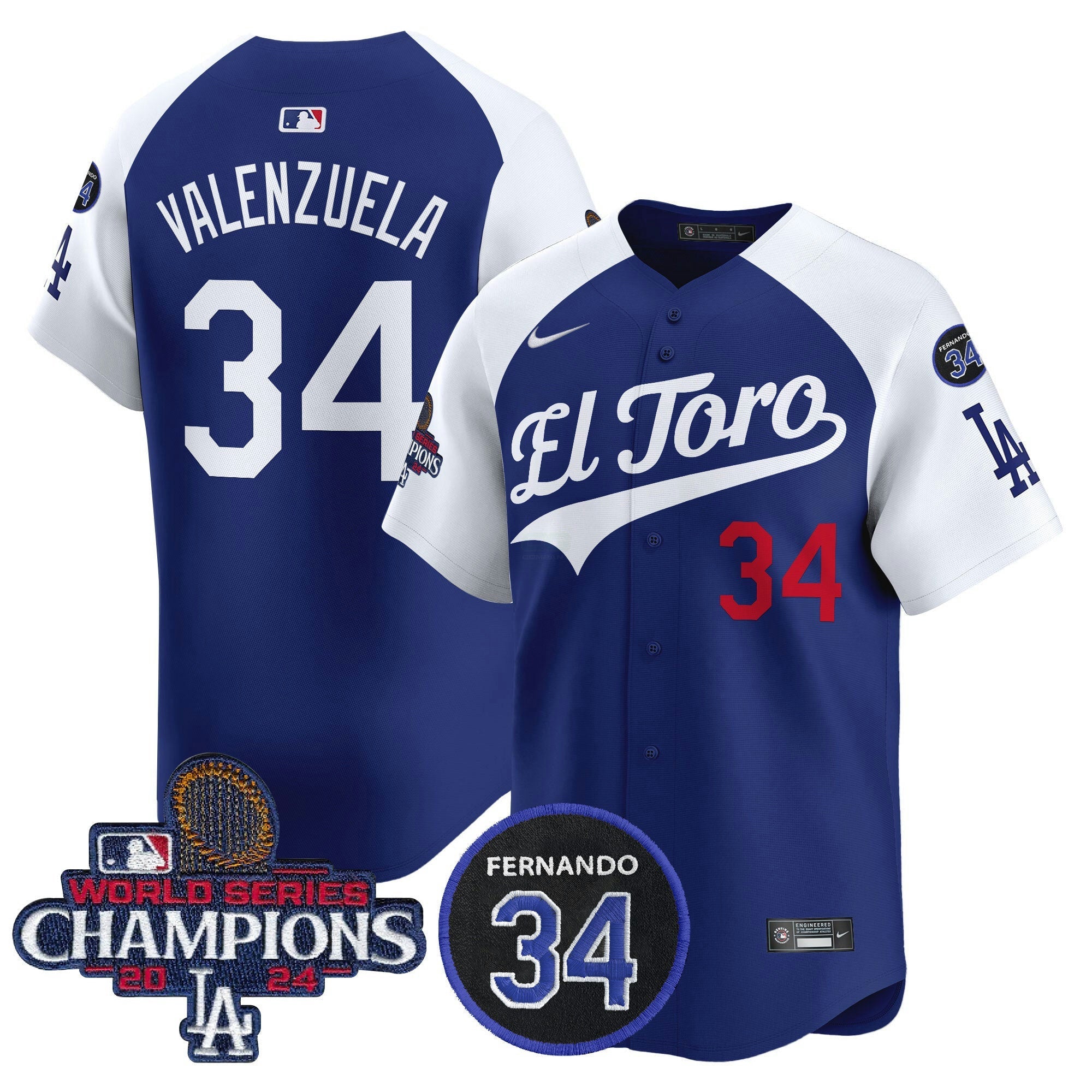 Camisa MLB Men’s El Toro 2024 World Series Champions Patch Vapor Premier Limited Jersey
