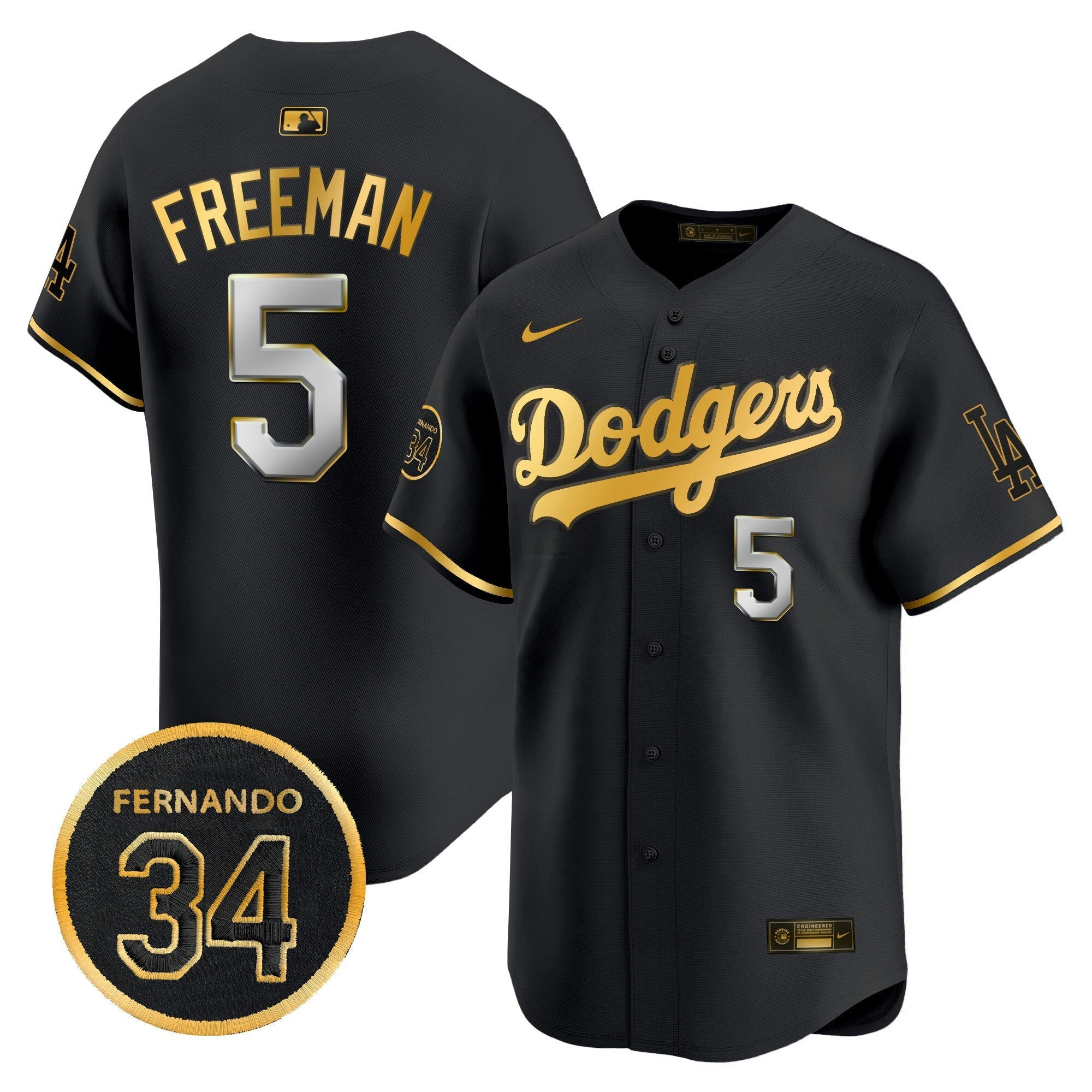 Camisa MLB Men’s Fernando Valenzuela Memorial Patch Vapor Premier Limited Jersey