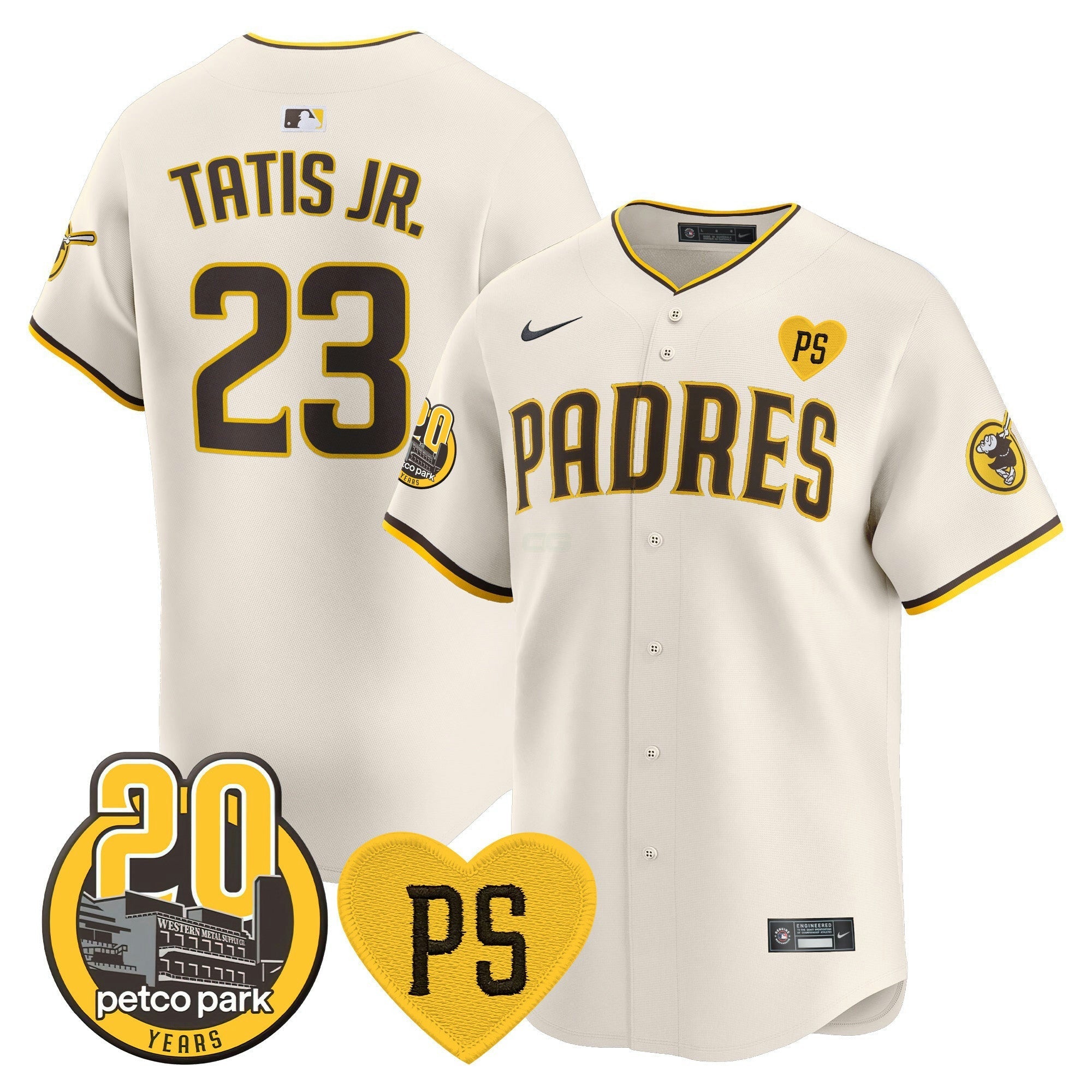 Camisa MLB Men’s “For Peter” & Petco Park 20th Patch Vapor Premier Limited Jersey V2