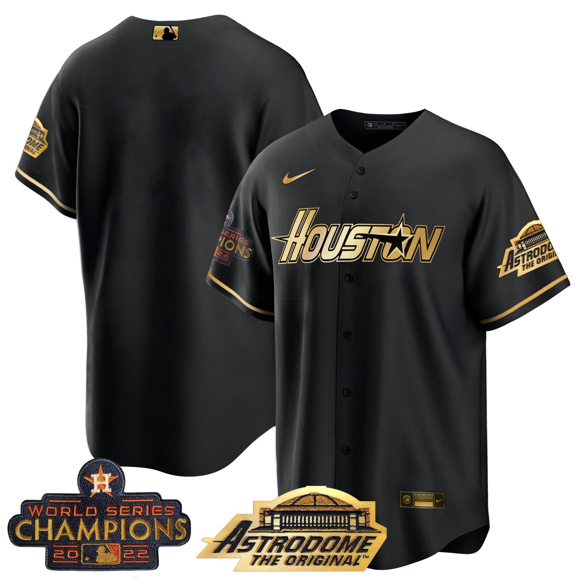 Camisa MLB Men’s Houston 2022 Astrodome & Champions Patch Jersey