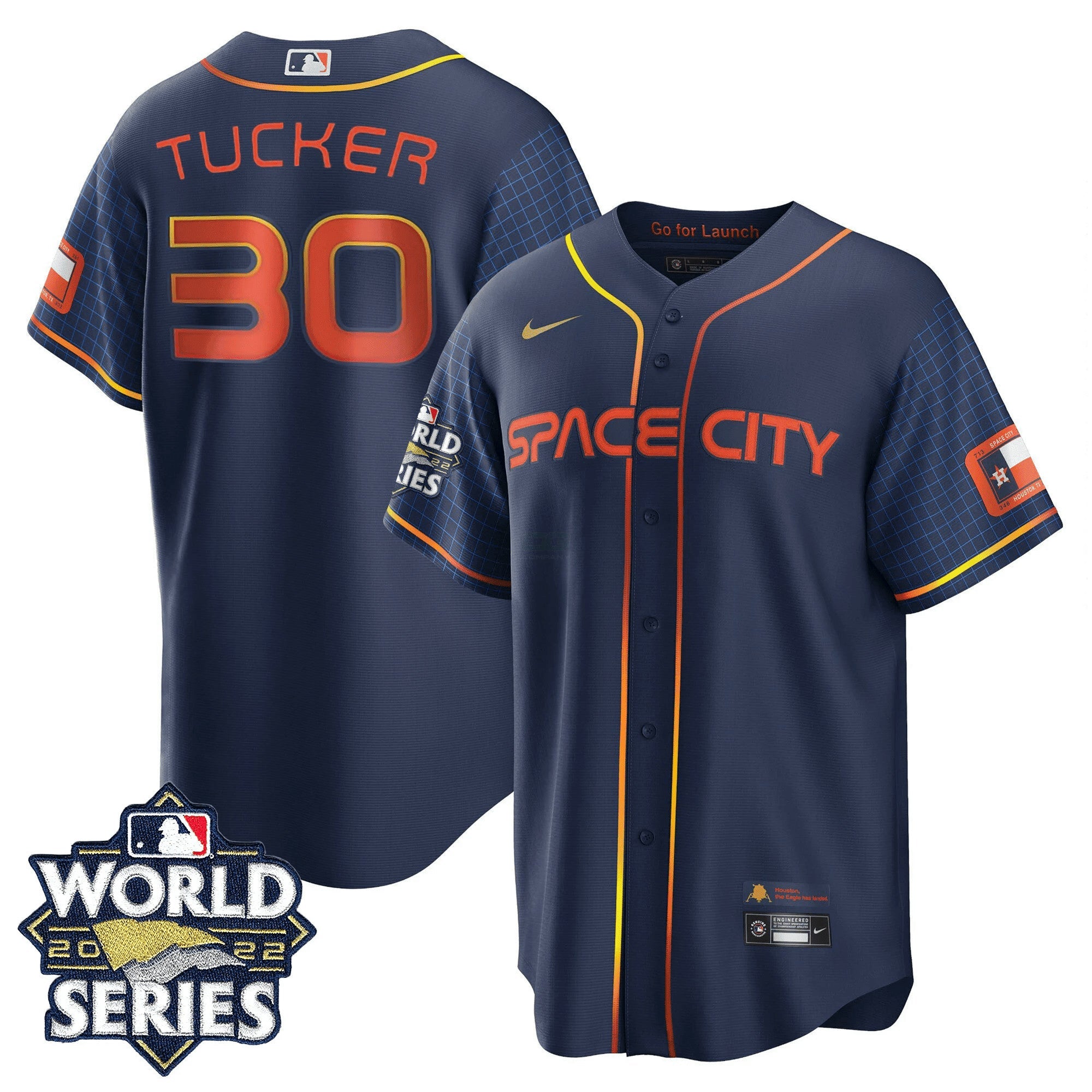 Camisa MLB Men’s Houston 2022 World Series Space City Player Jersey