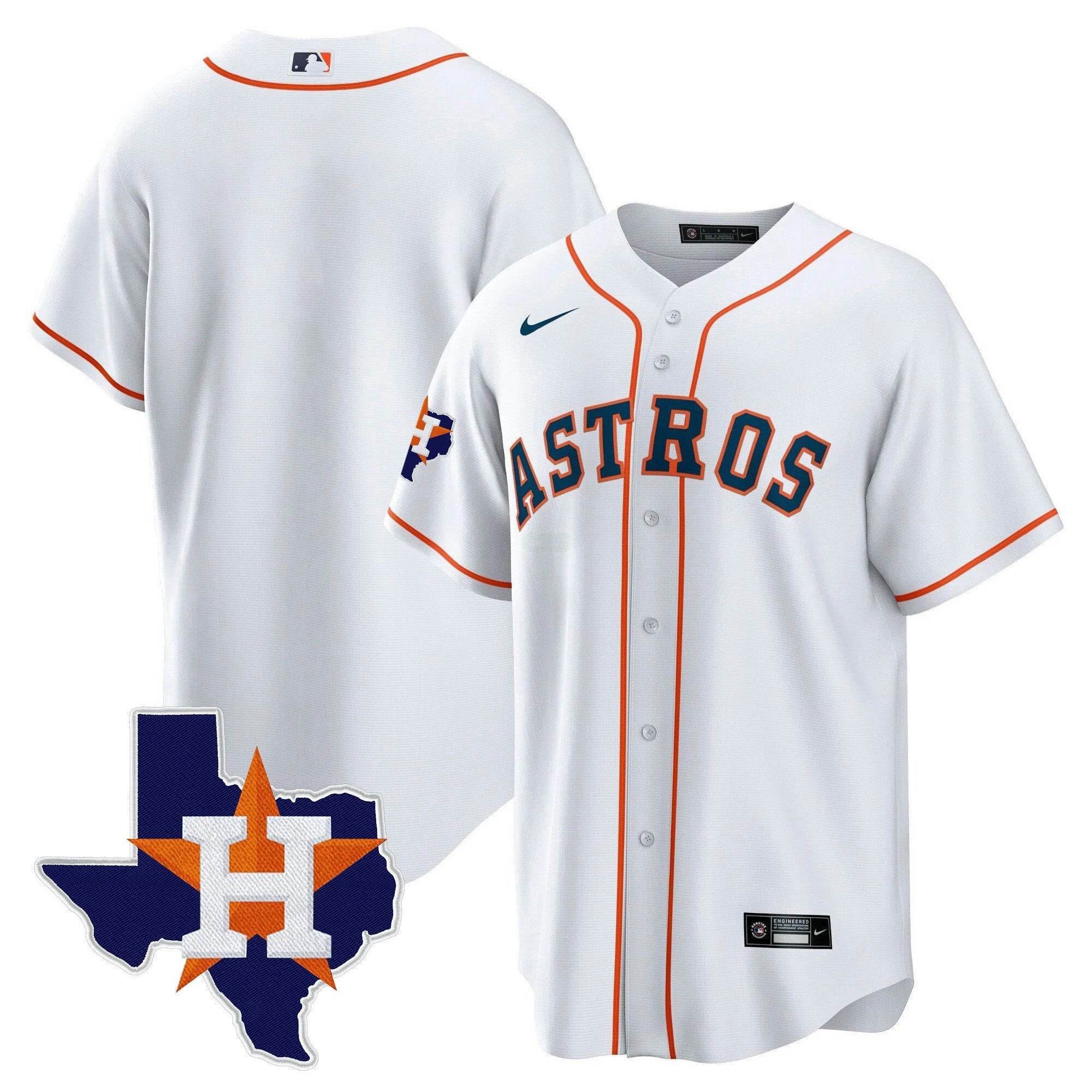 Camisa MLB Men’s Houston 2024 Dourada Jersey – Texas Patch
