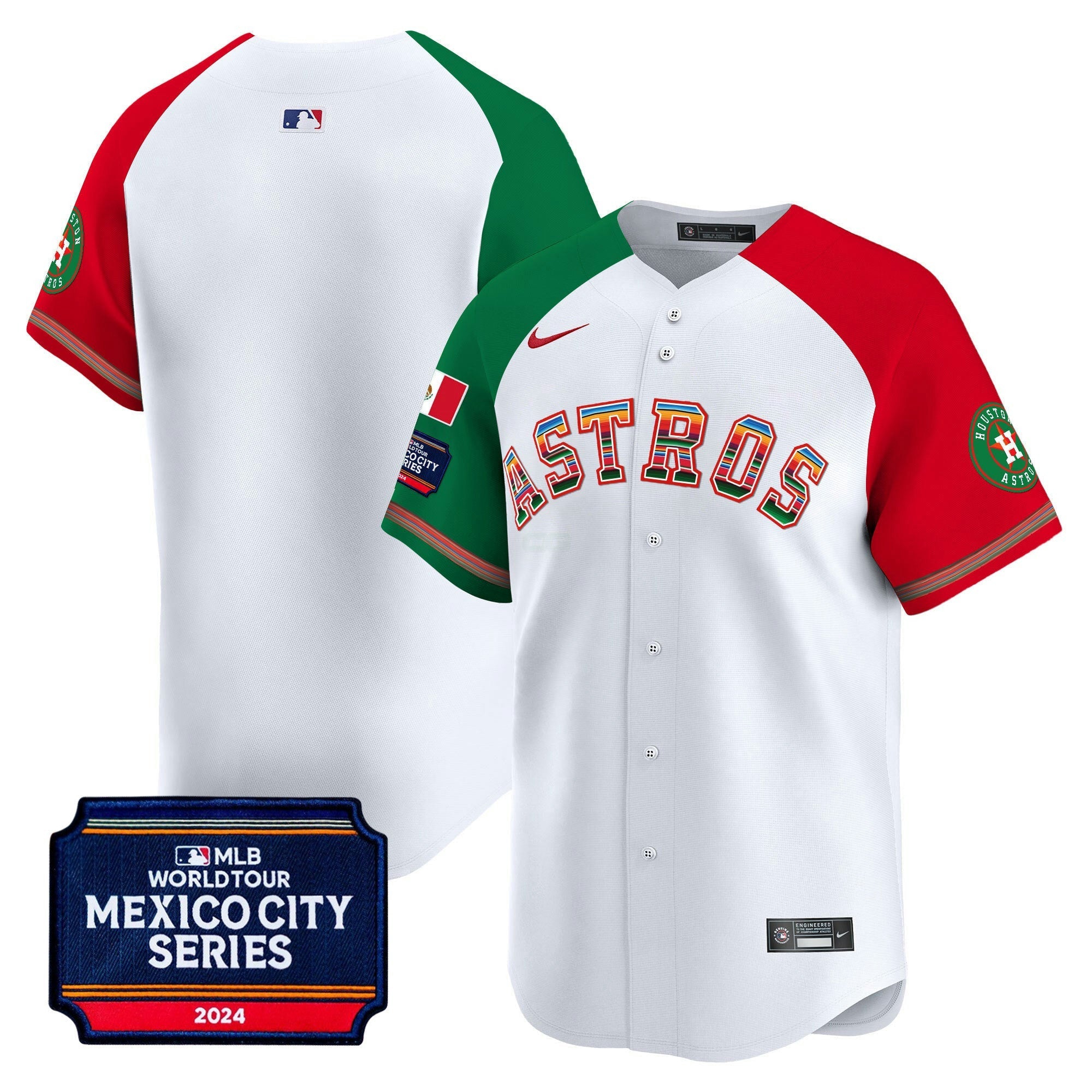 Camisa MLB Men’s Houston 2024 Mexico City Series Patch Vapor Premier Limited Jersey