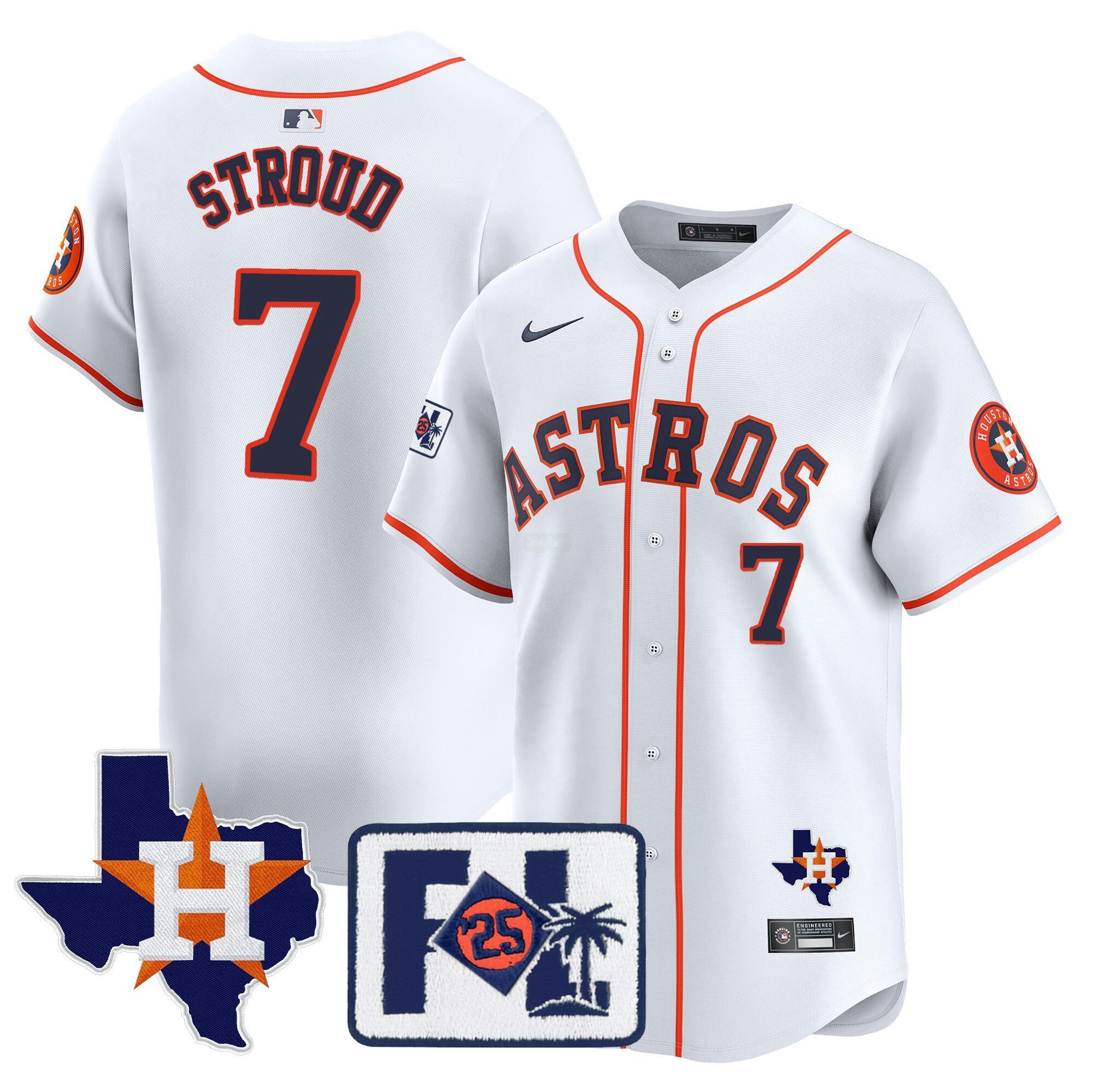 Camisa MLB Men’s Houston 2025 Spring Training & Texas Patch Vapor Premier Limited Jersey