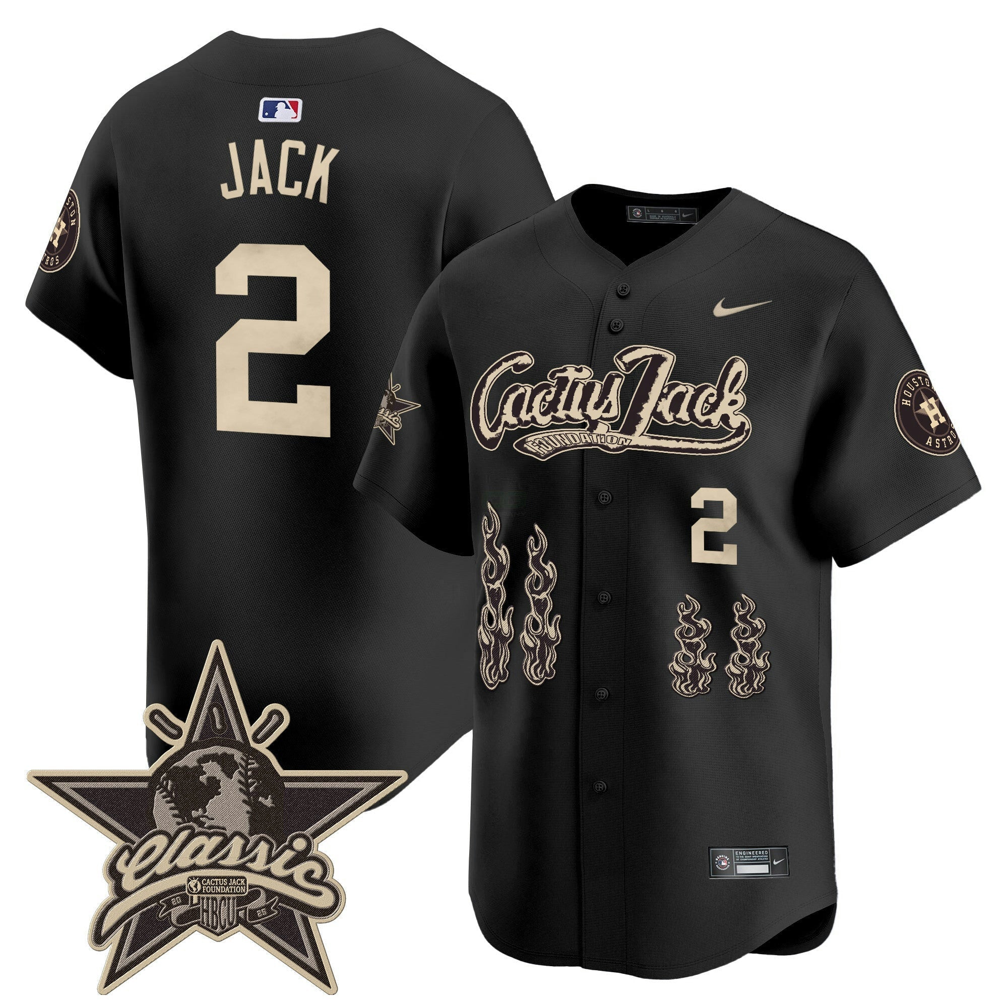 Camisa MLB Men’s Houston Cactus Jack 2025 Vapor Premier Limited Jersey