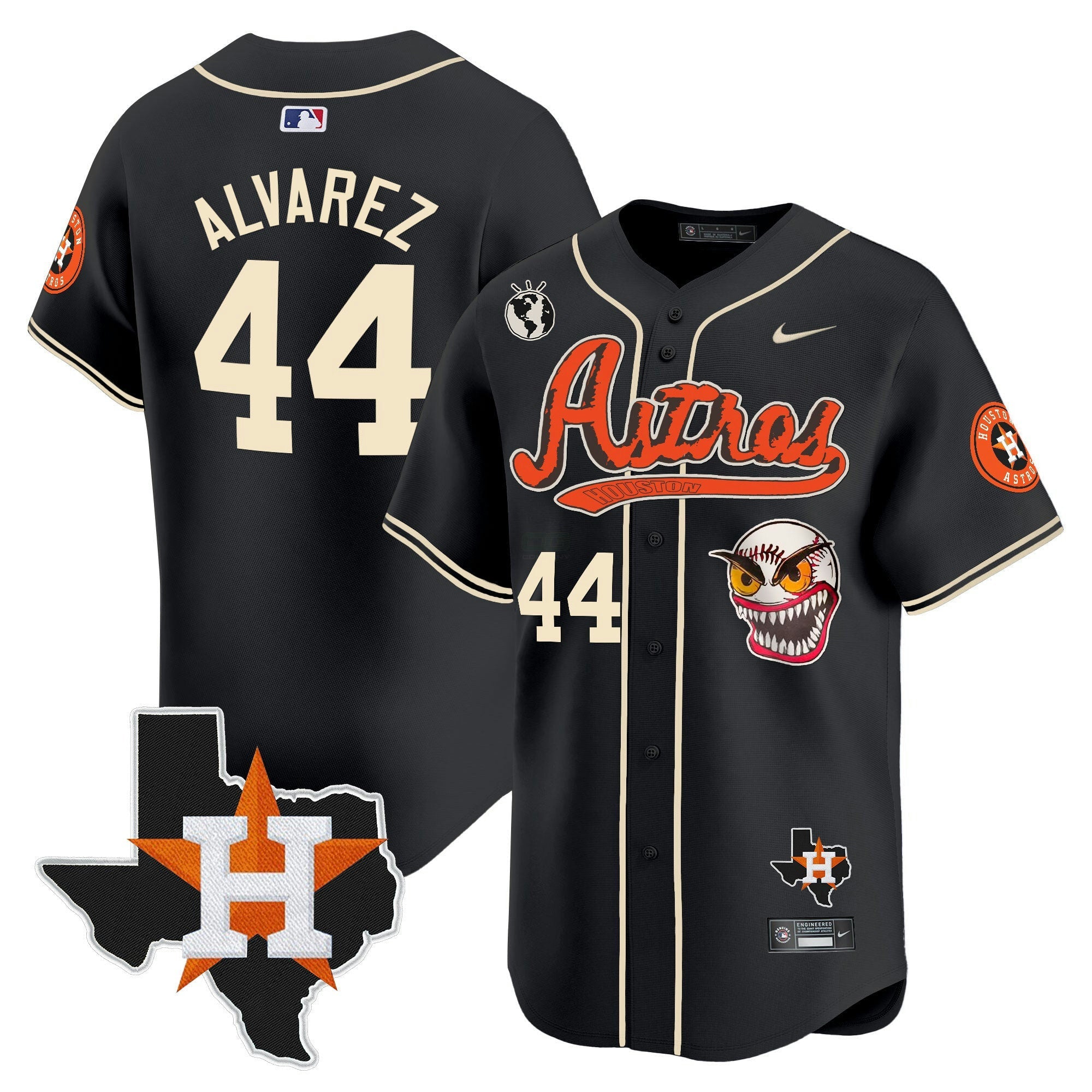Camisa MLB Men’s Houston Cactus Jack Style Vapor Premier Limited Jersey V2 – Stitched