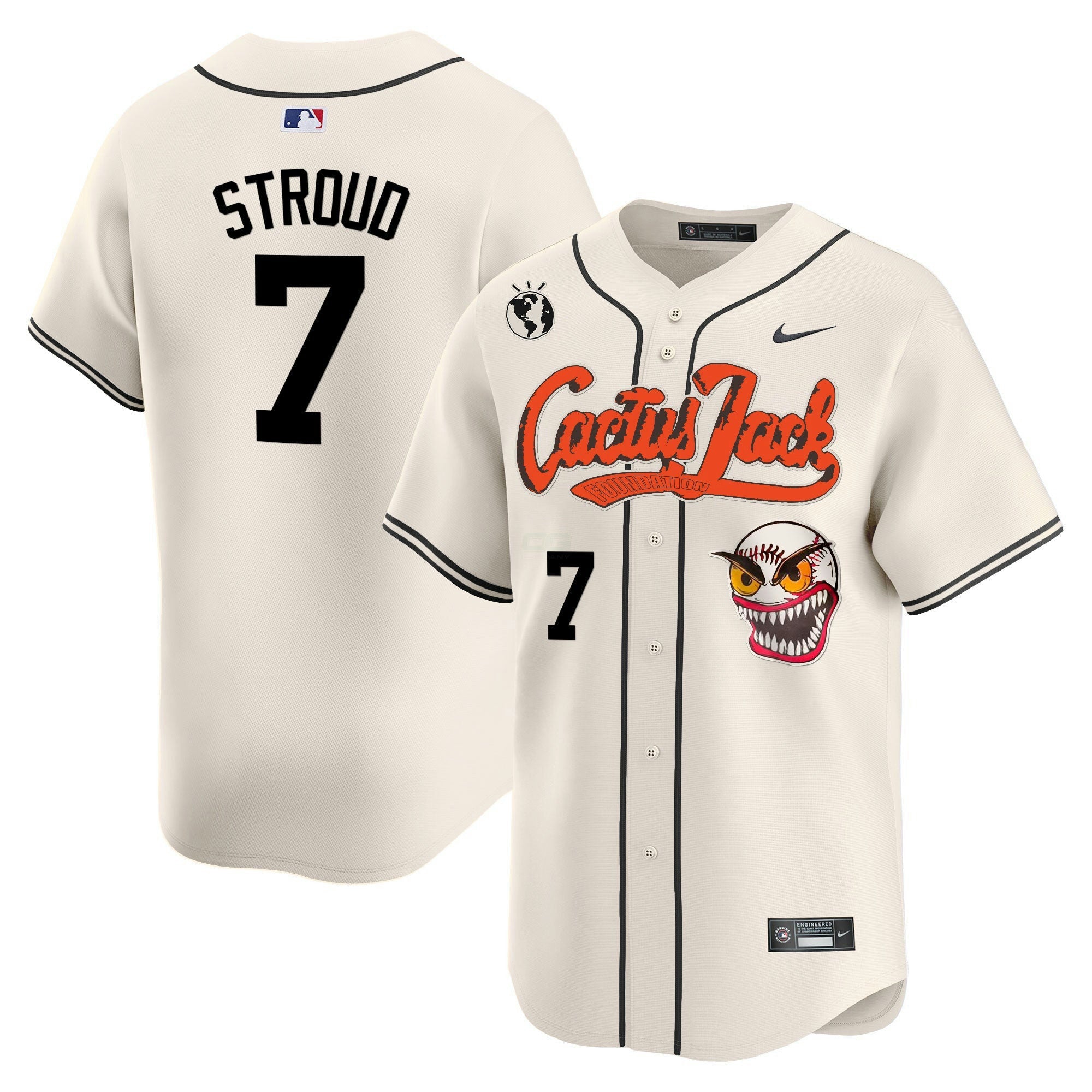 Camisa MLB Men’s Houston Cactus Jack Vapor Premier Limited Jersey – Stitched