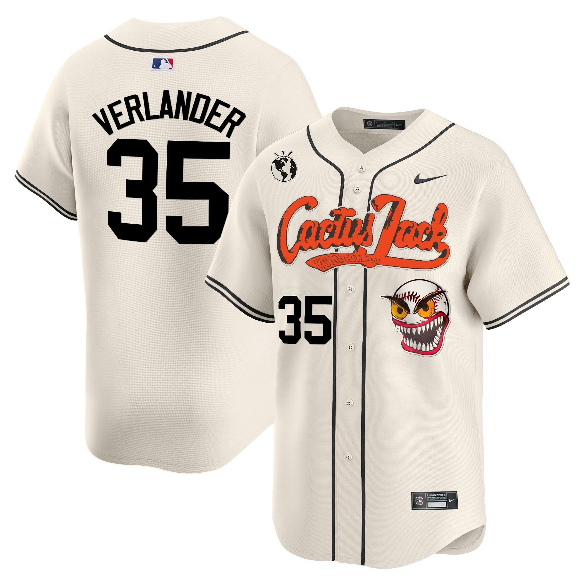 Camisa MLB Men’s Houston Cactus Jack Vapor Premier Limited Jersey – Stitched