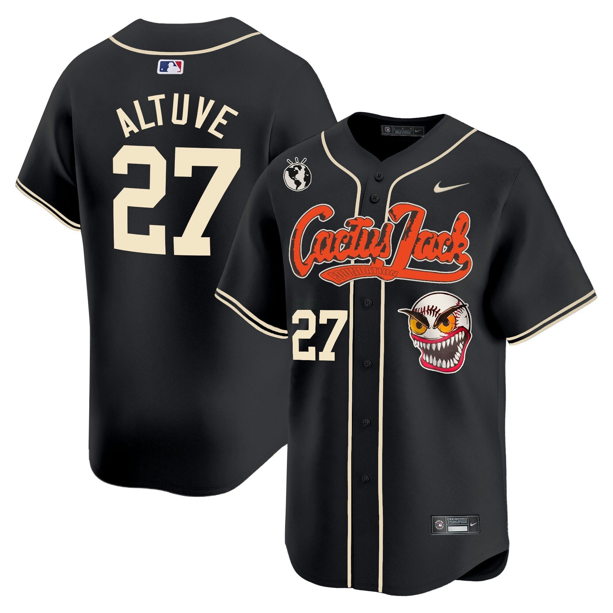 Camisa MLB Men’s Houston Cactus Jack Vapor Premier Limited Jersey – Stitched